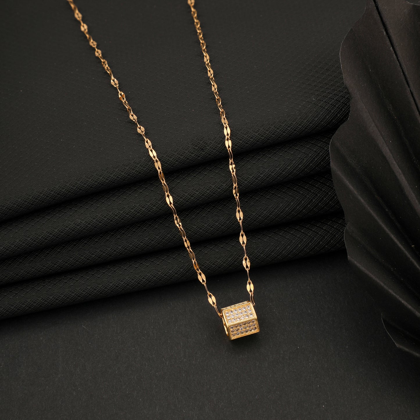 Bolt Diamond Gold Necklace