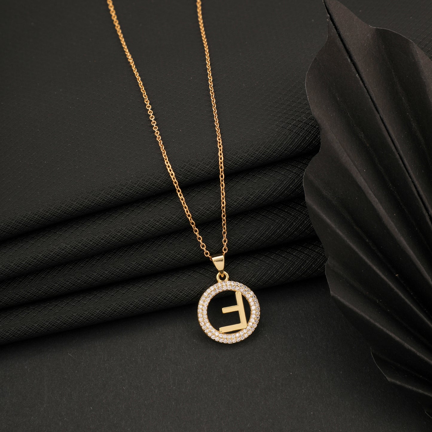 F Diamond Gold Necklace