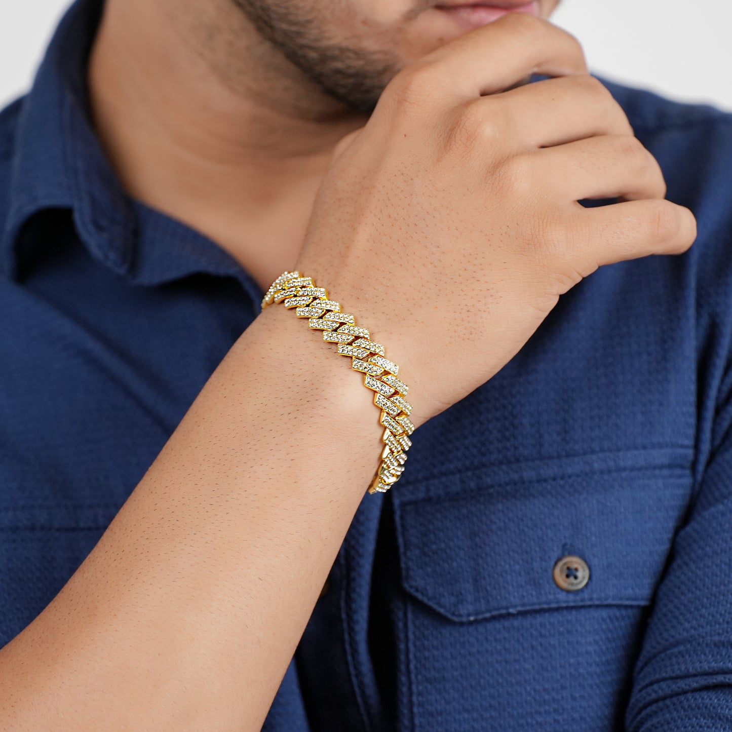 Signature Dimound Gold Cuban Bracelete
