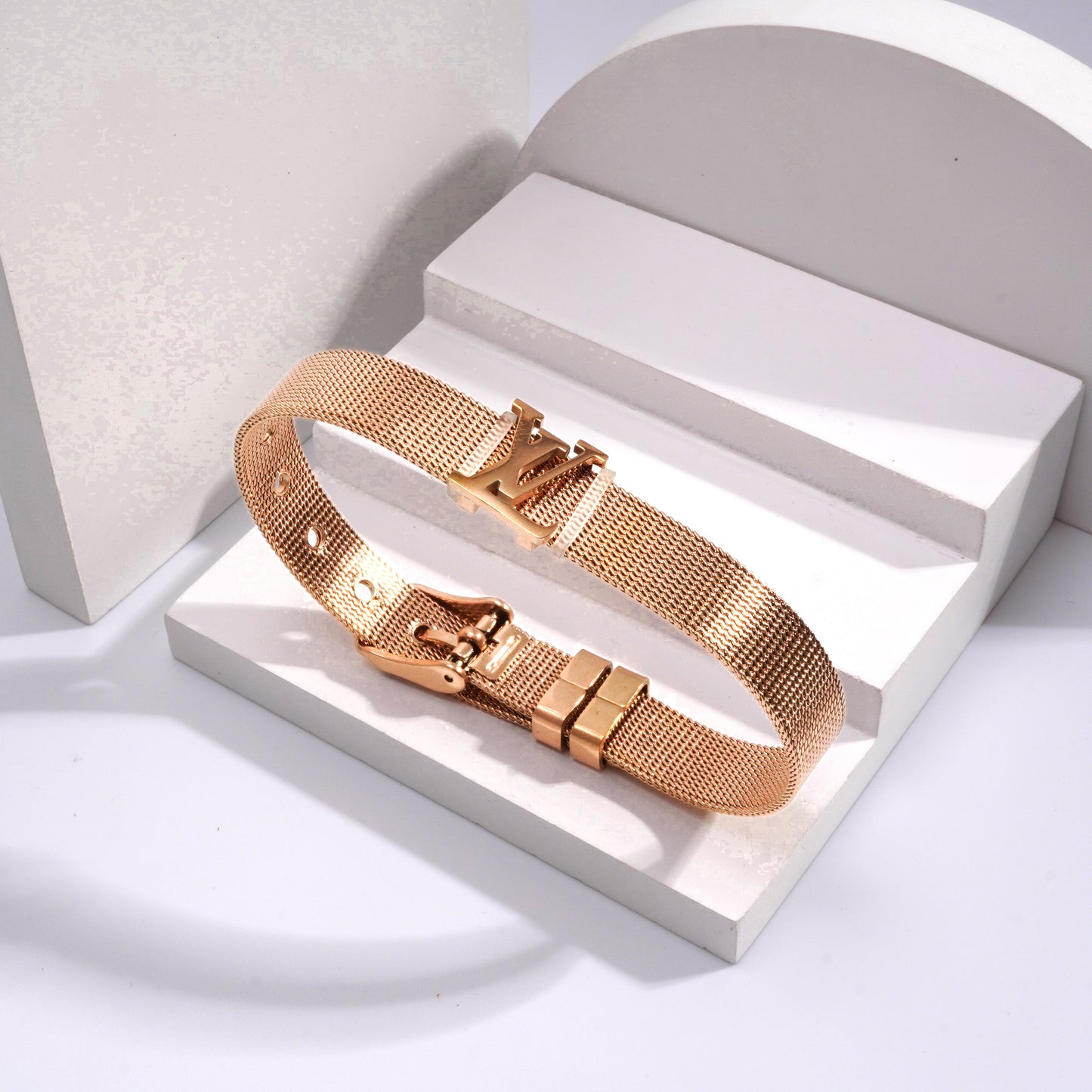 Aarky Full Rosegold Belt Bracelate