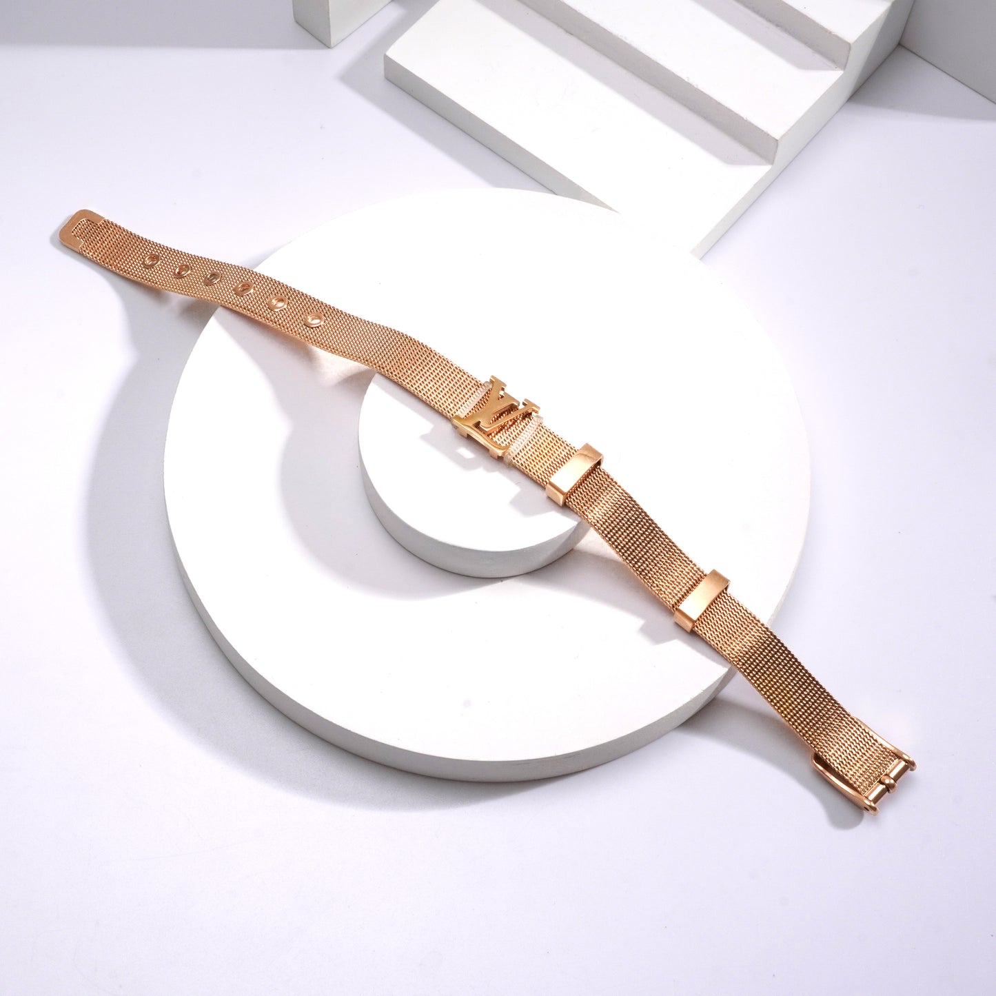 Aarky Full Rosegold Belt Bracelate