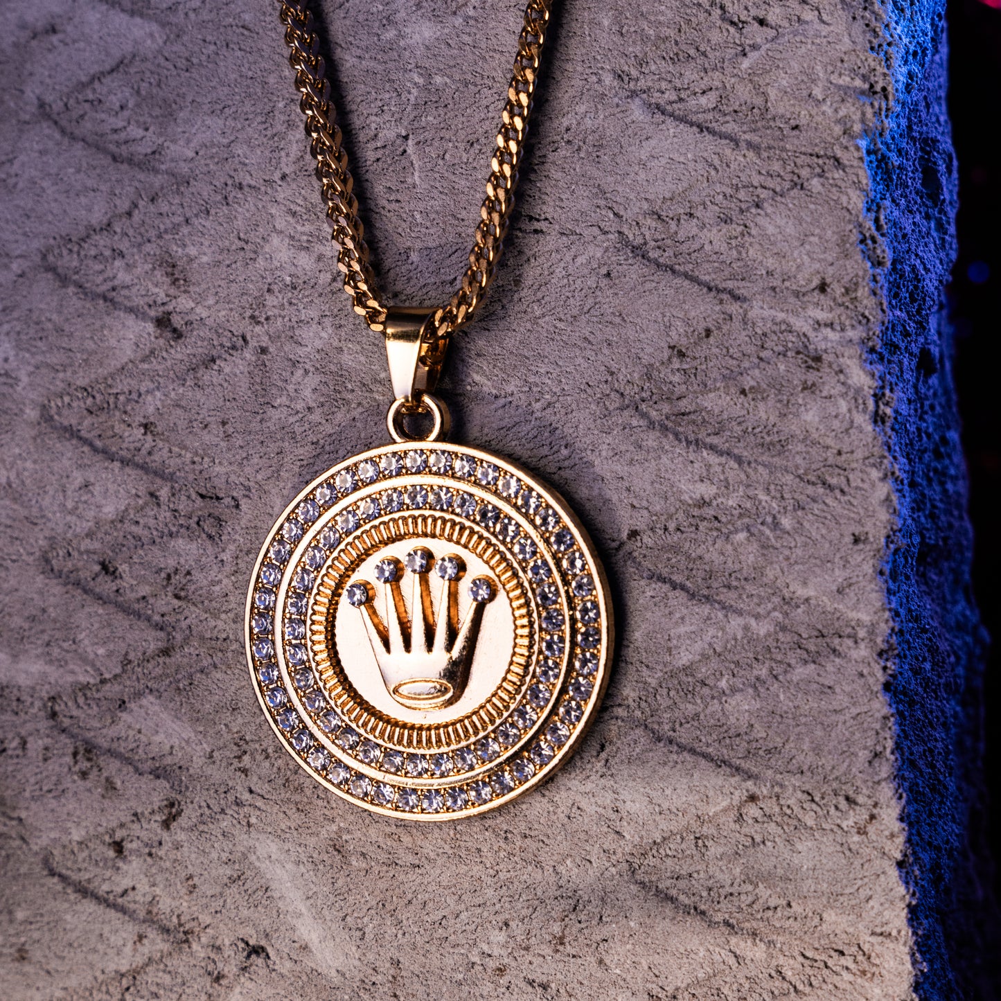 Diamond King Gold chain With Diamond Pedant