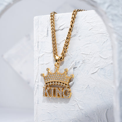 King Of Town Gold chain With Diamond Pedant