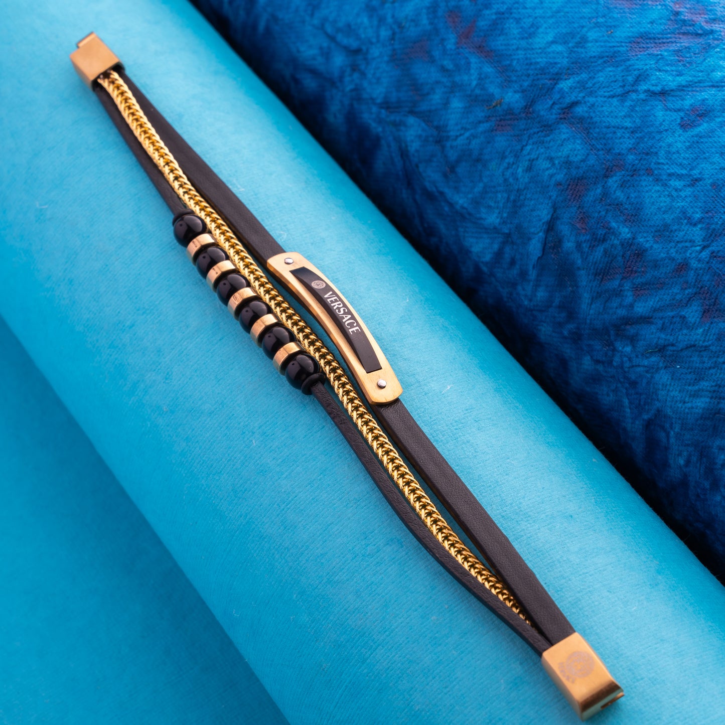 Vulcano Rosegold Multilayer Leather Bracelet