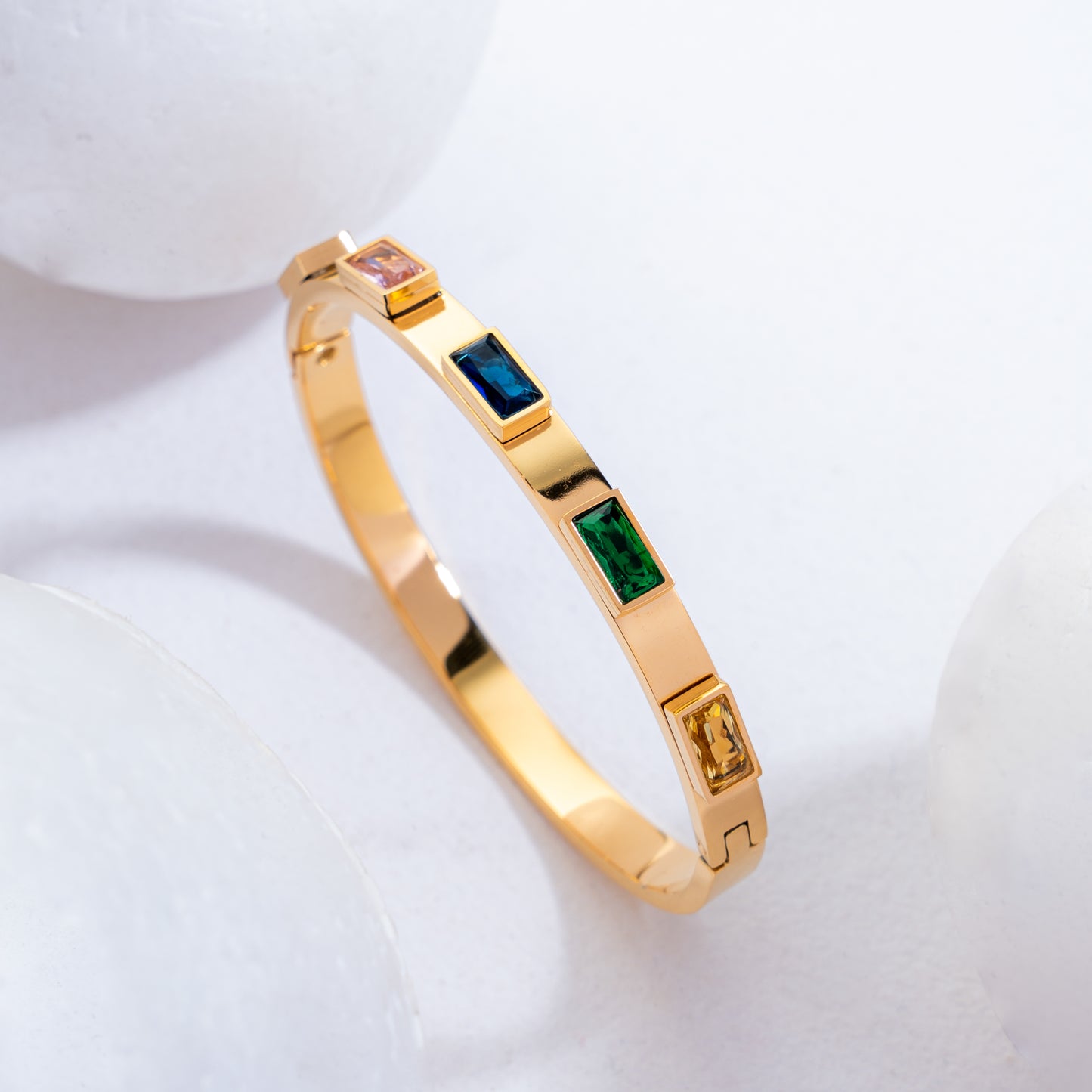 Multi Colour Stone Gold Bracelet