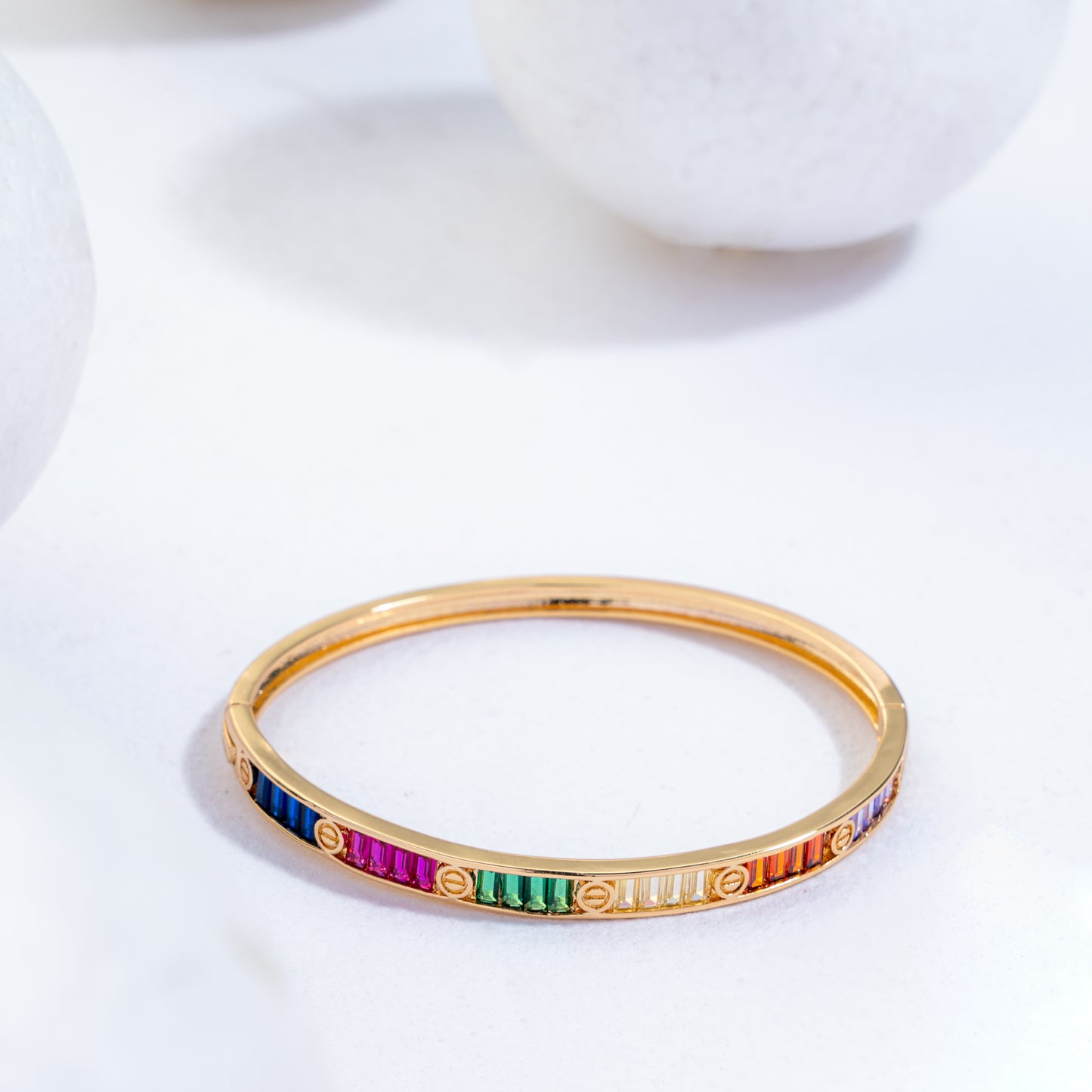 Baguette Colourful Stone Luxuries Kada