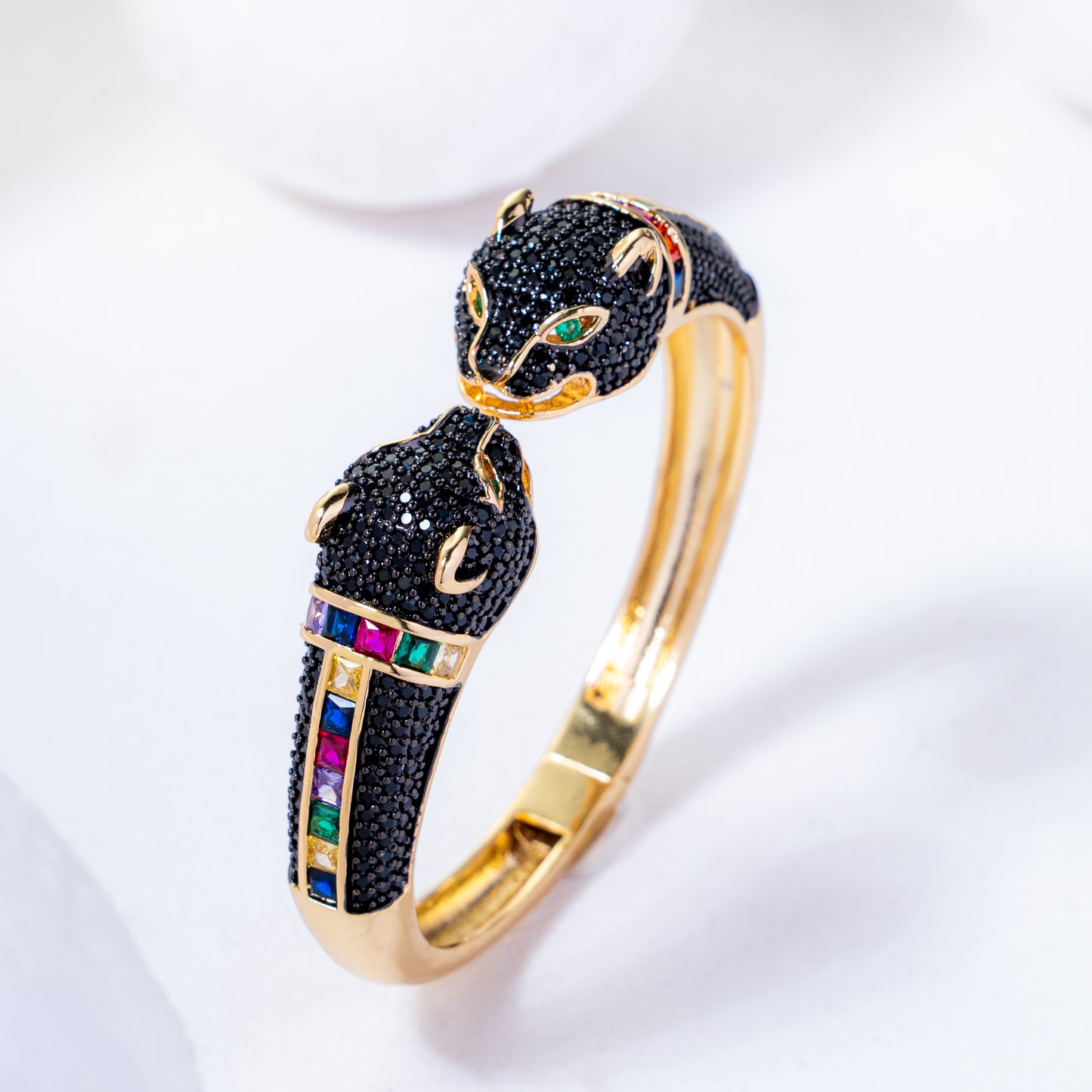 Black Leopard Luxuries Gold Kada