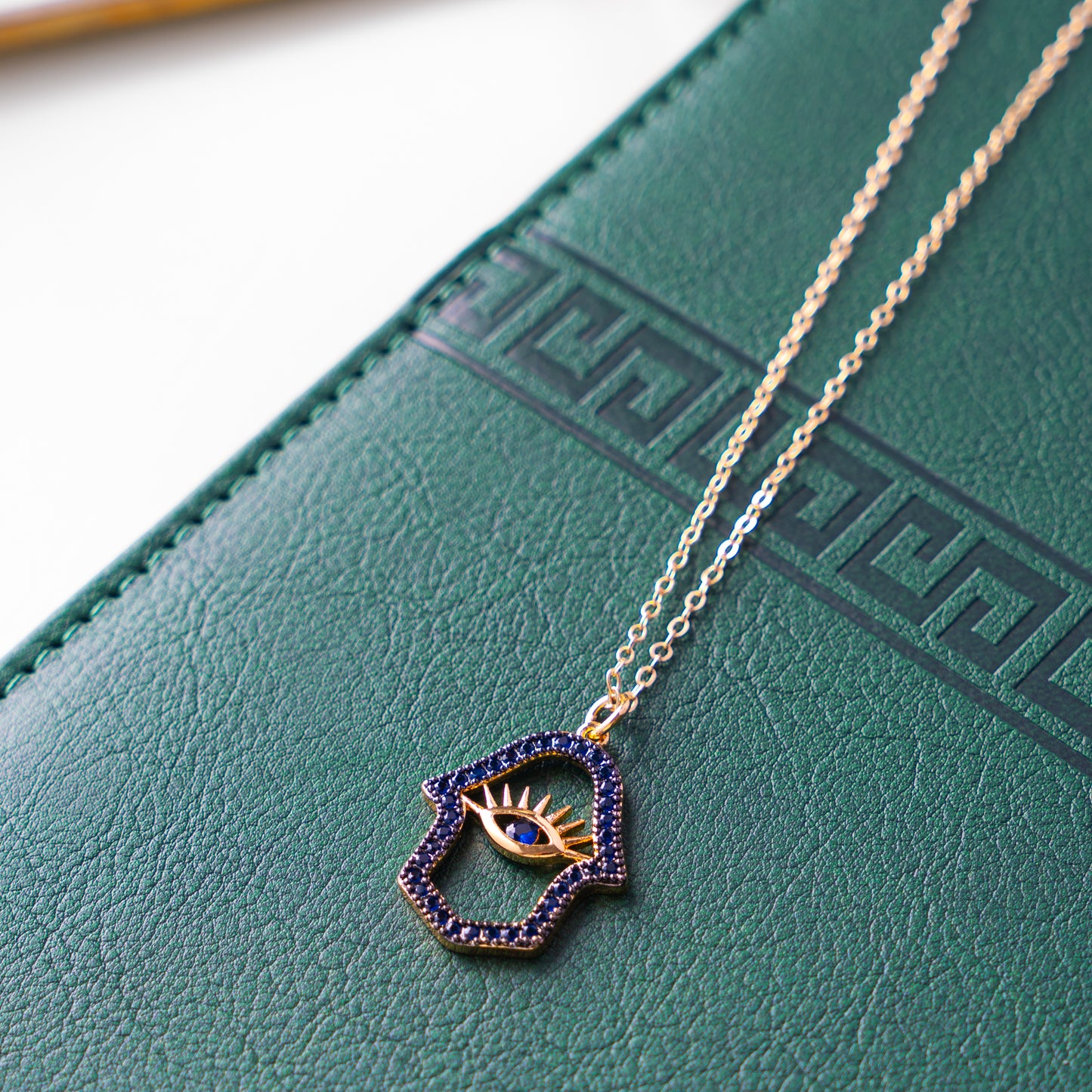Gold Plated Trivia Evil Eye Women's chain And Pedant