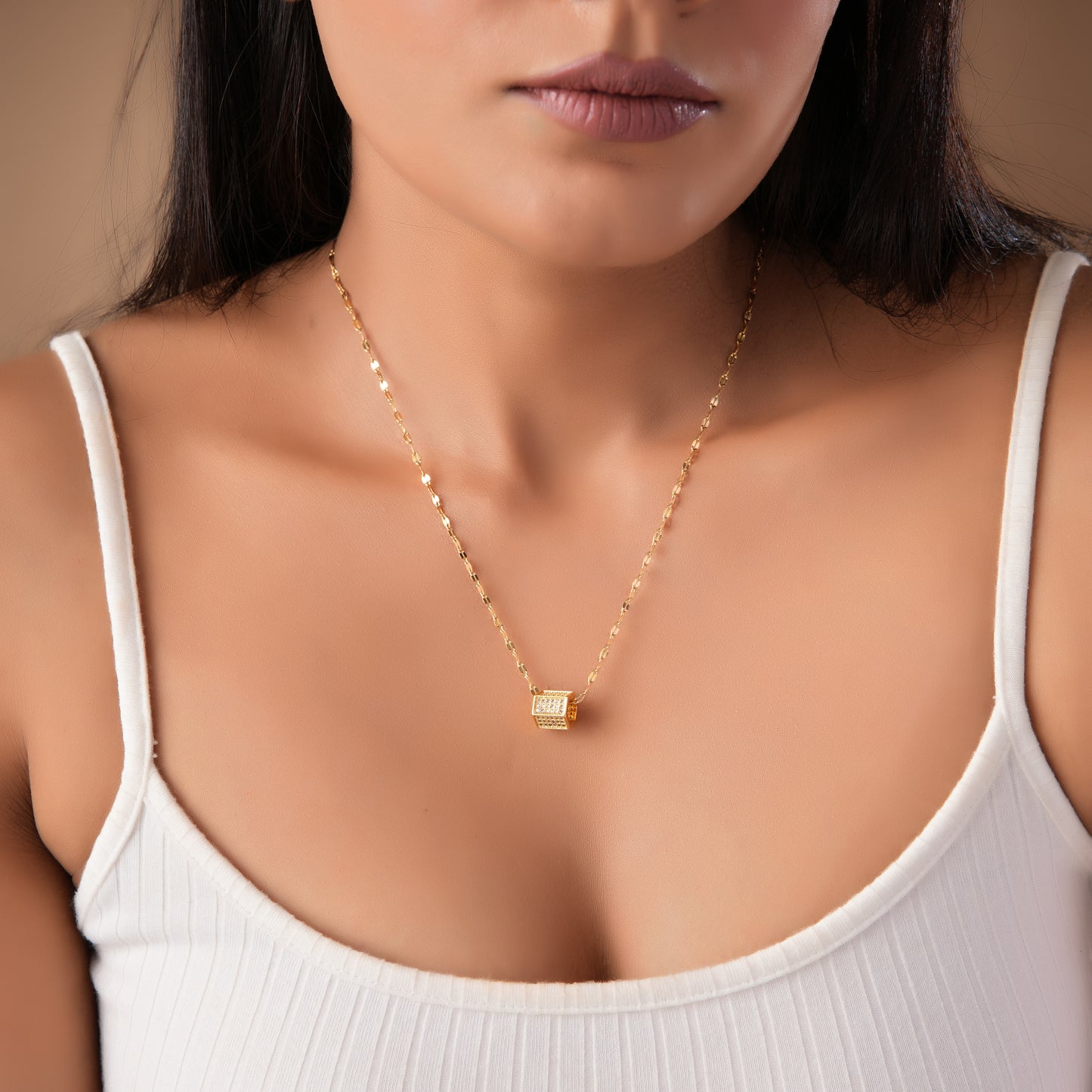BOLT DIAMOND GOLD NECKLACE