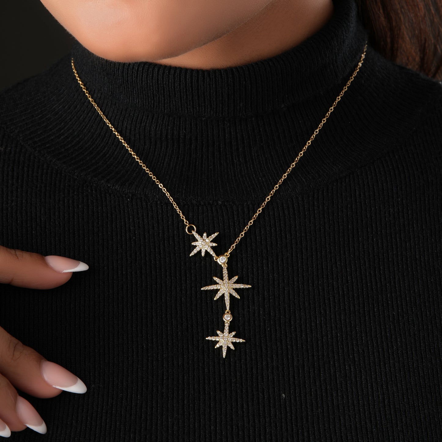 STARFISH DIAMOND GOLD NECKLACE