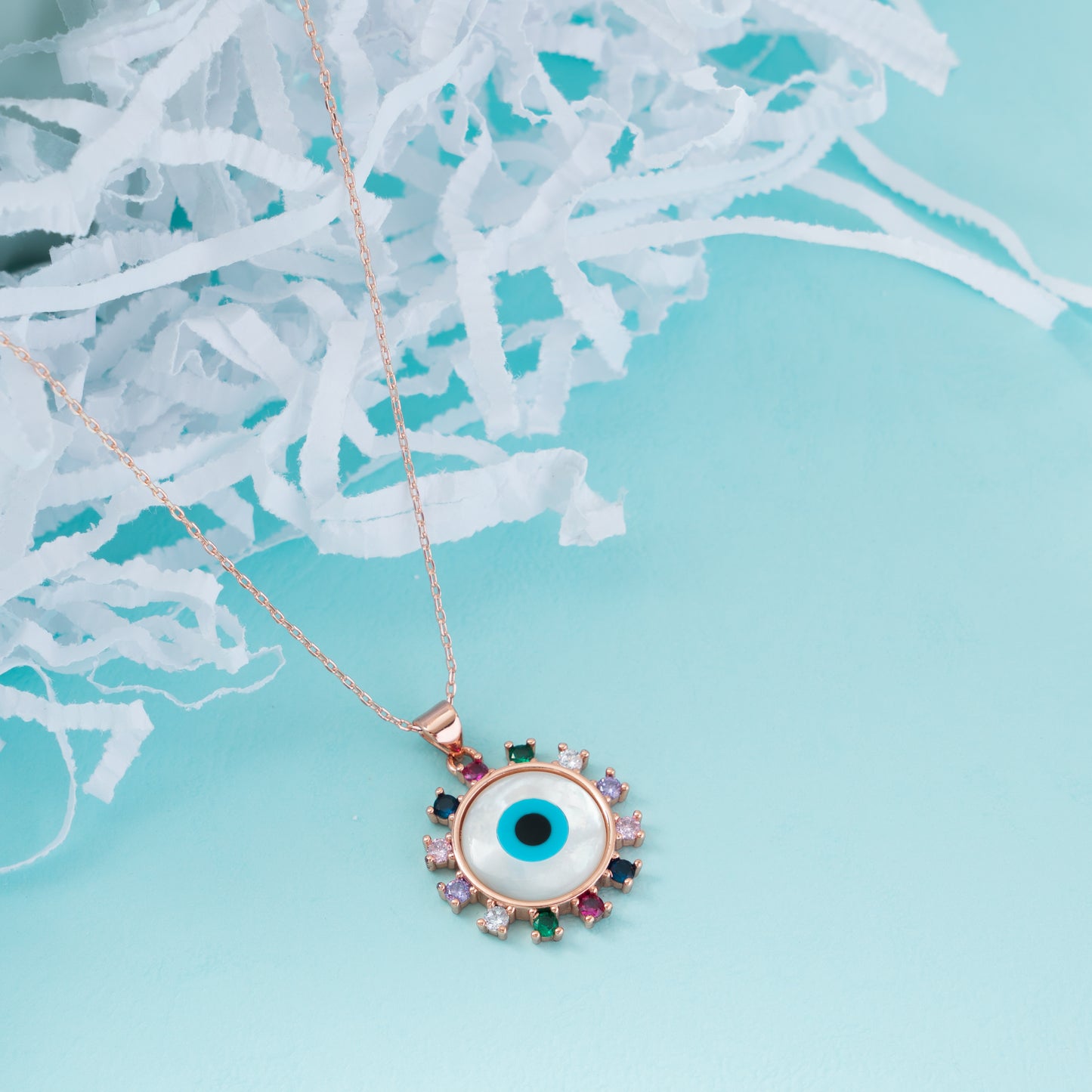 Jellyfish Evil Eye Women's chain And Pedant