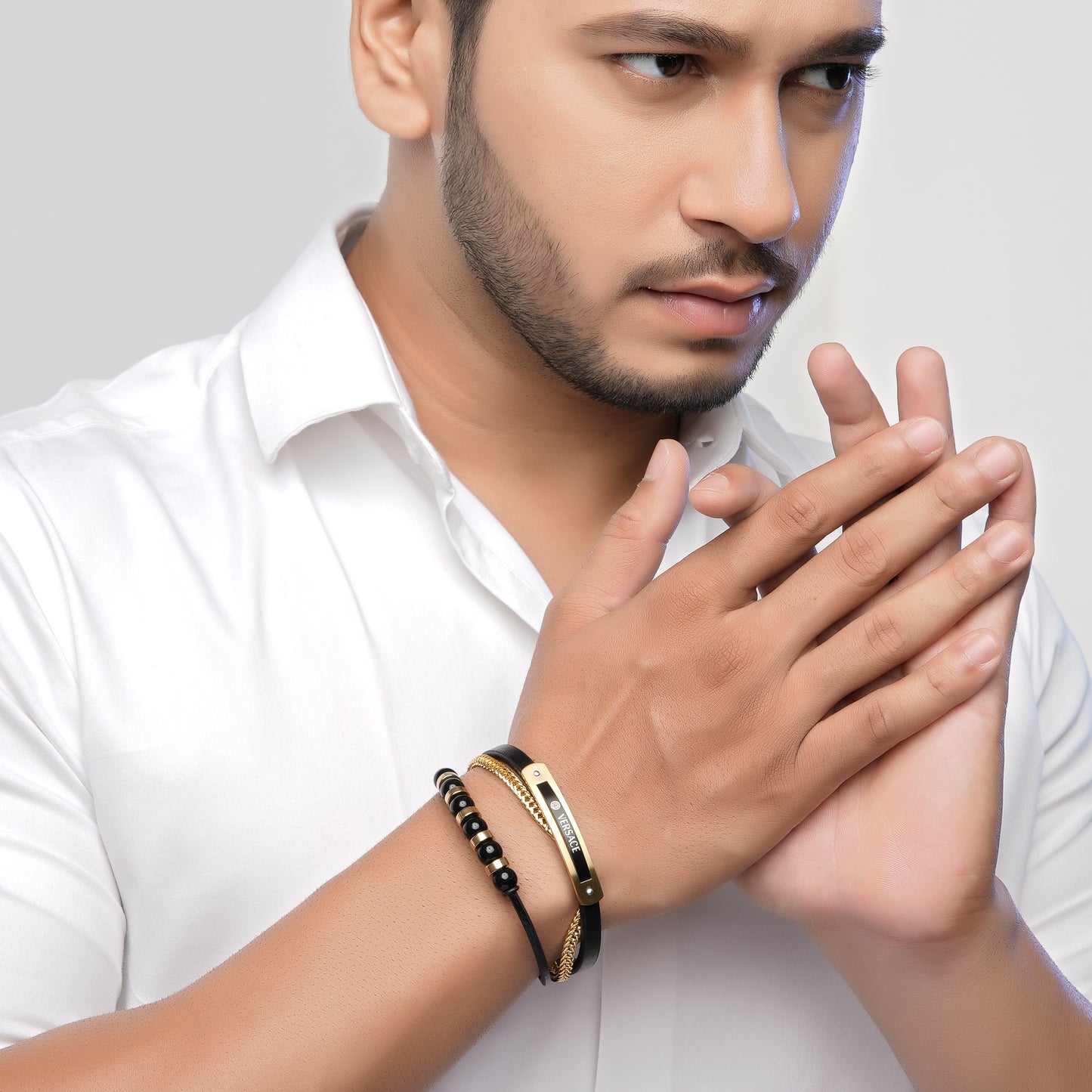 Vulcano Rosegold Multilayer Leather Bracelet