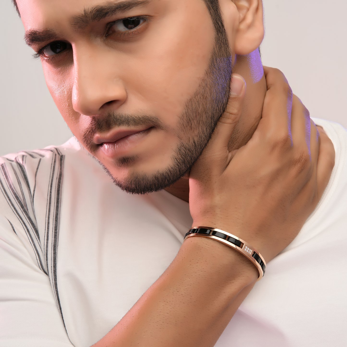 SIGMA ROSEGOLD KADA WITH DIAMOND