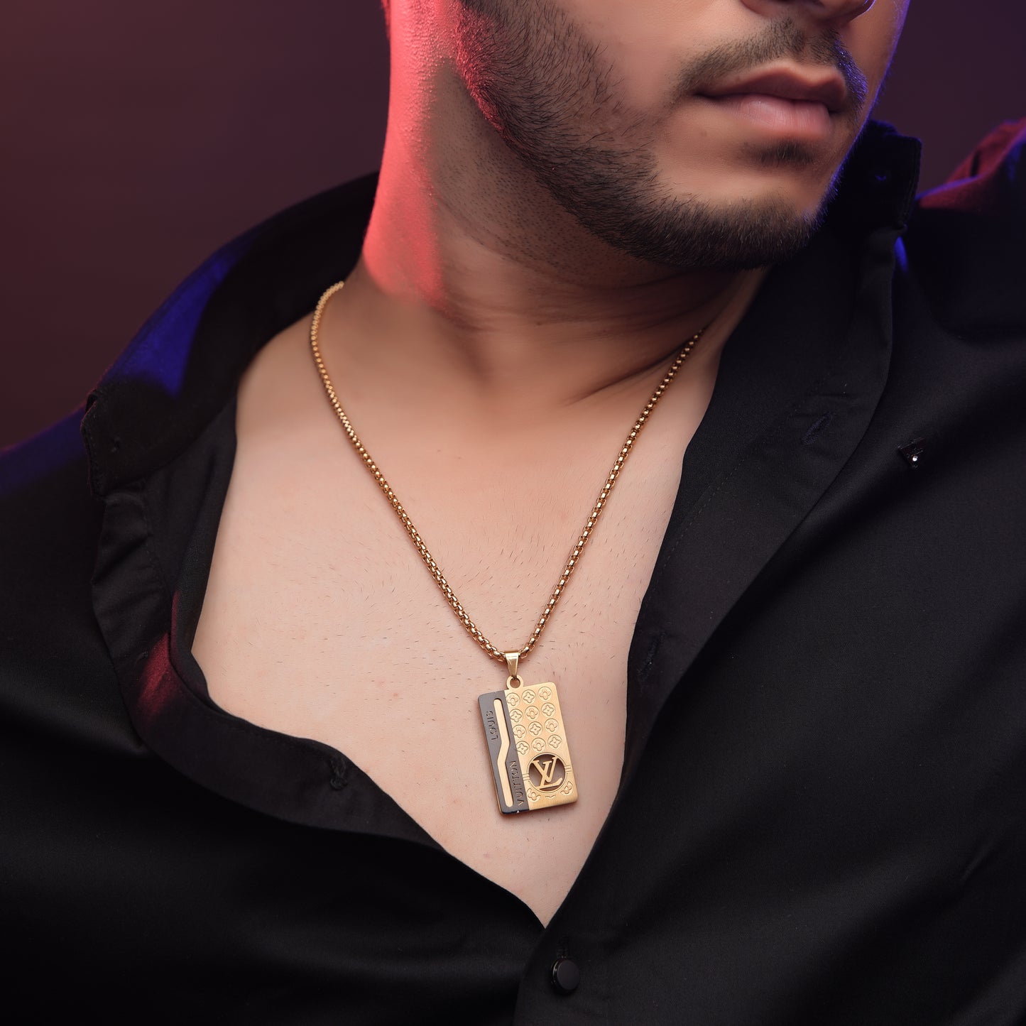 Fabian Men's Gold chain And Pedant