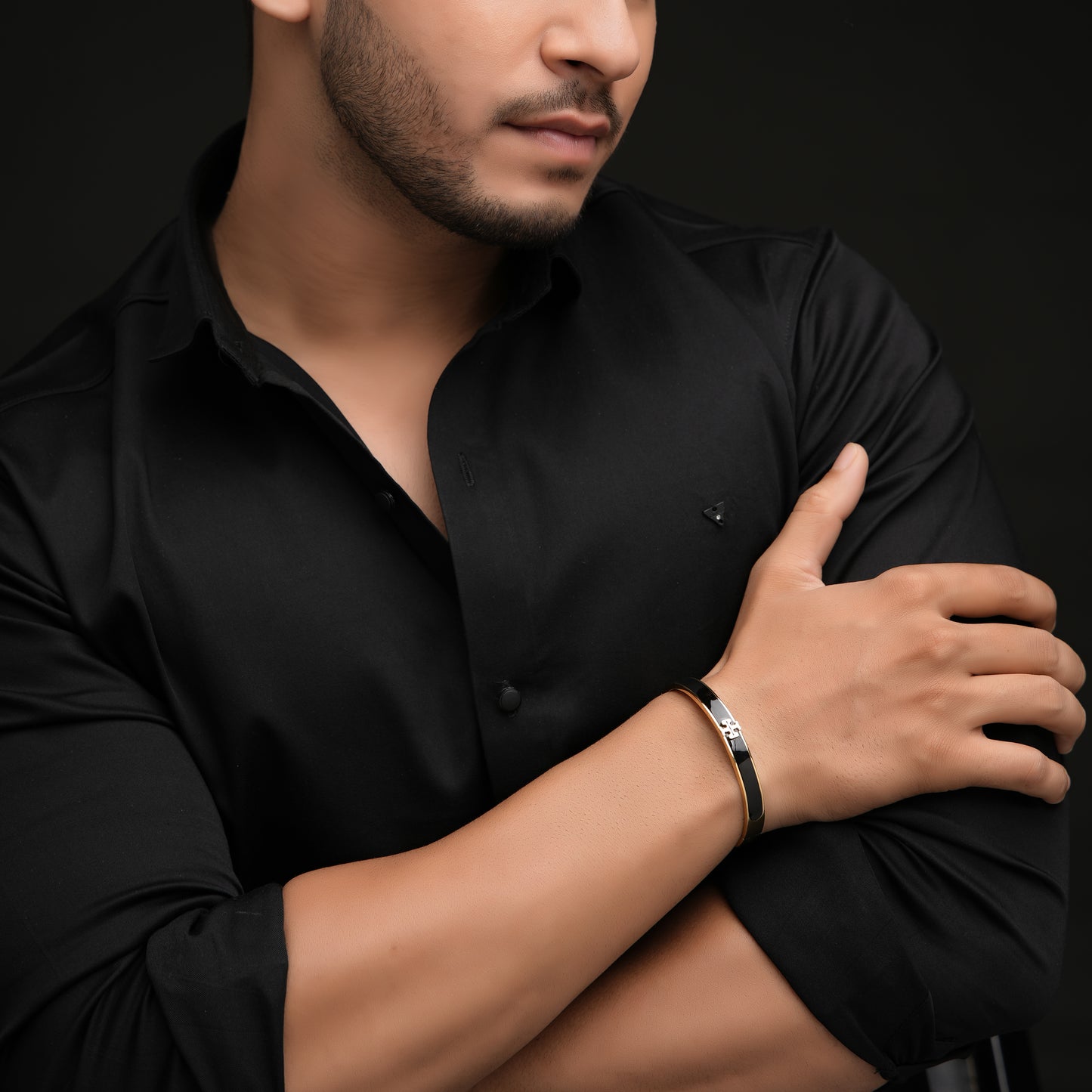 Adolf Golden Black Premium Kada