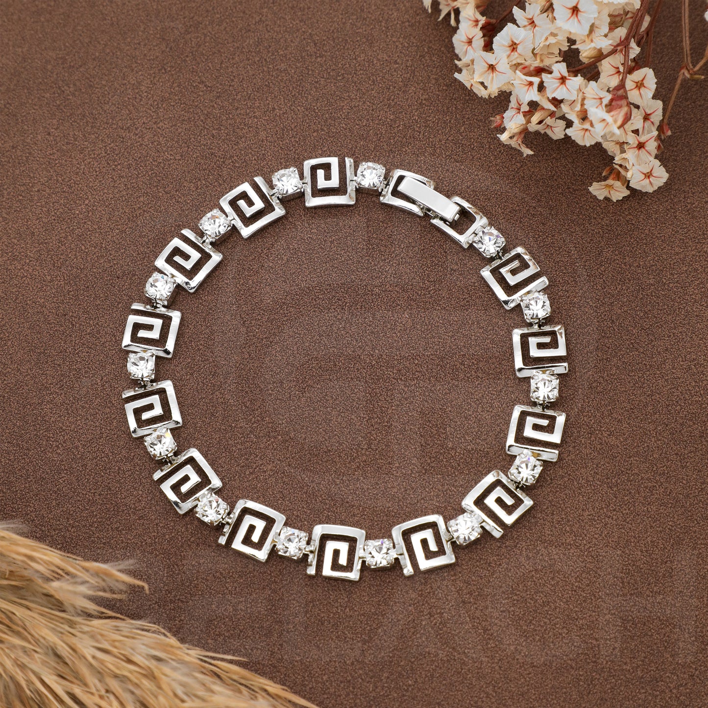 SILVER PLATED LUXURIES DIAMOND BRACELATE SPDB001