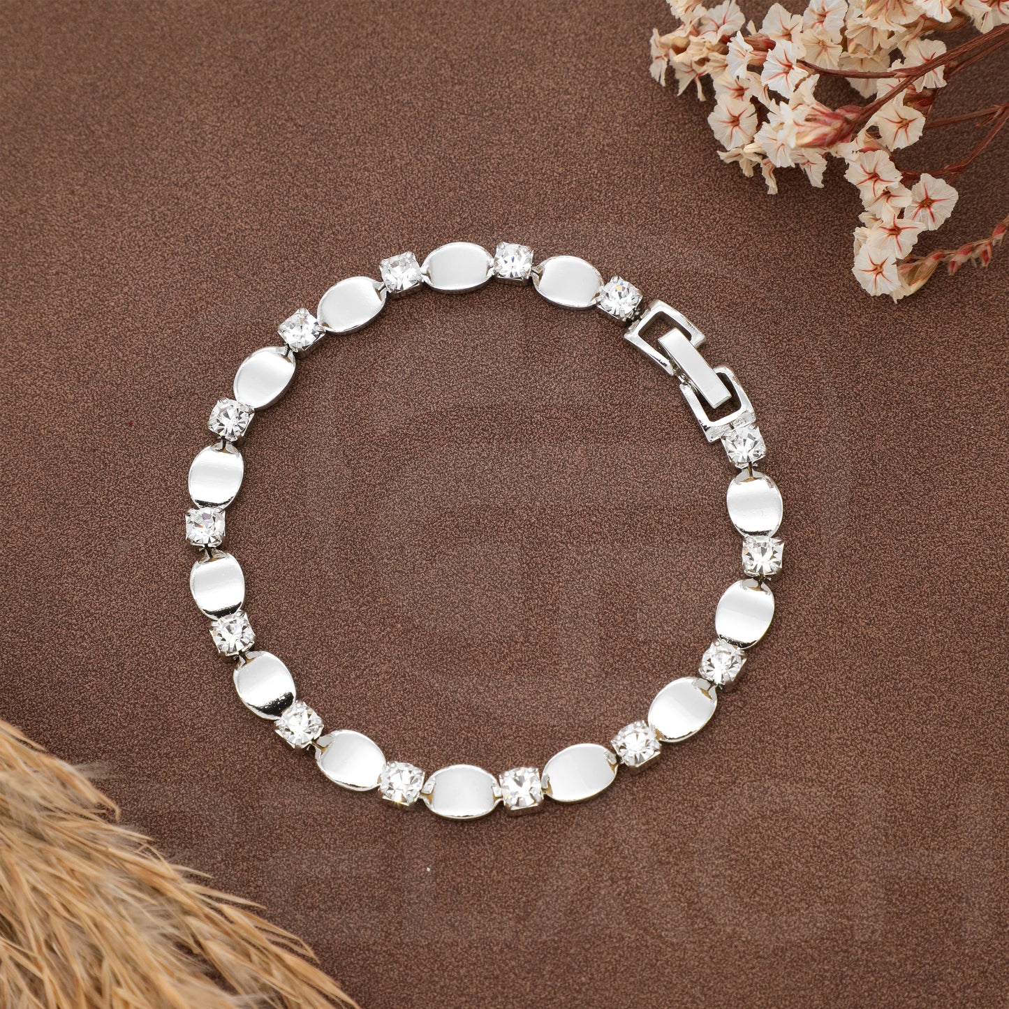 SILVER PLATED LUXURIES DIAMOND BRACELATE SPDB003