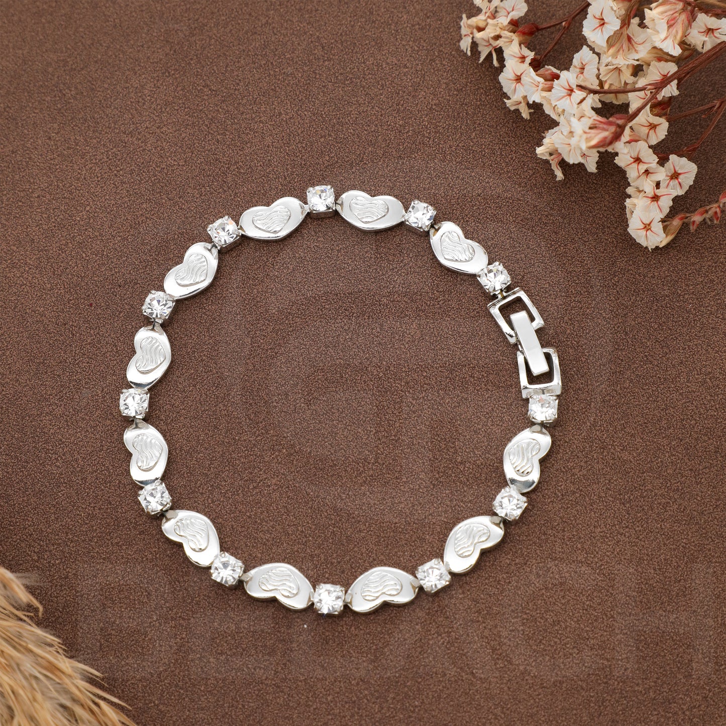 SILVER PLATED LUXURIES DIAMOND BRACELATE SPDB004