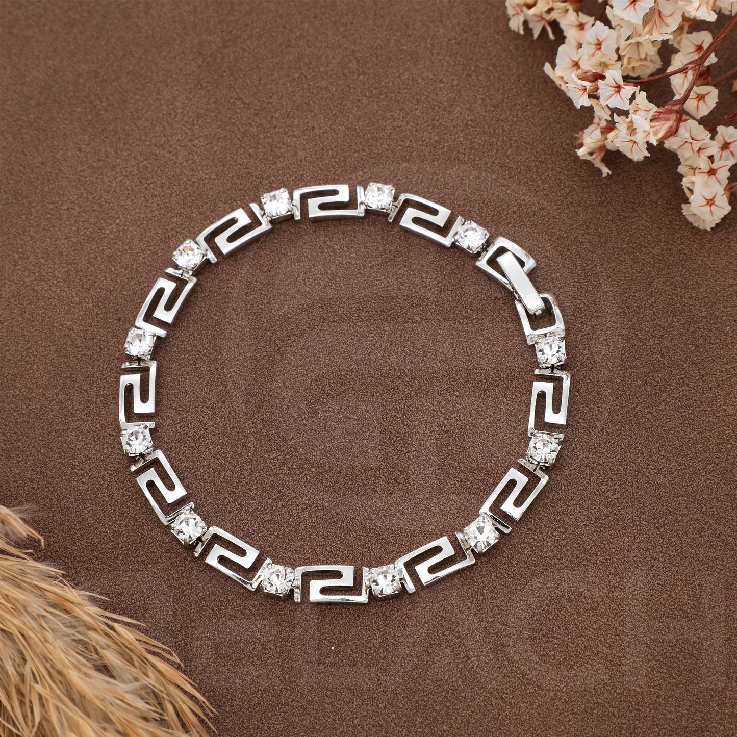 SILVER PLATED LUXURIES DIAMOND BRACELATE SPDB005