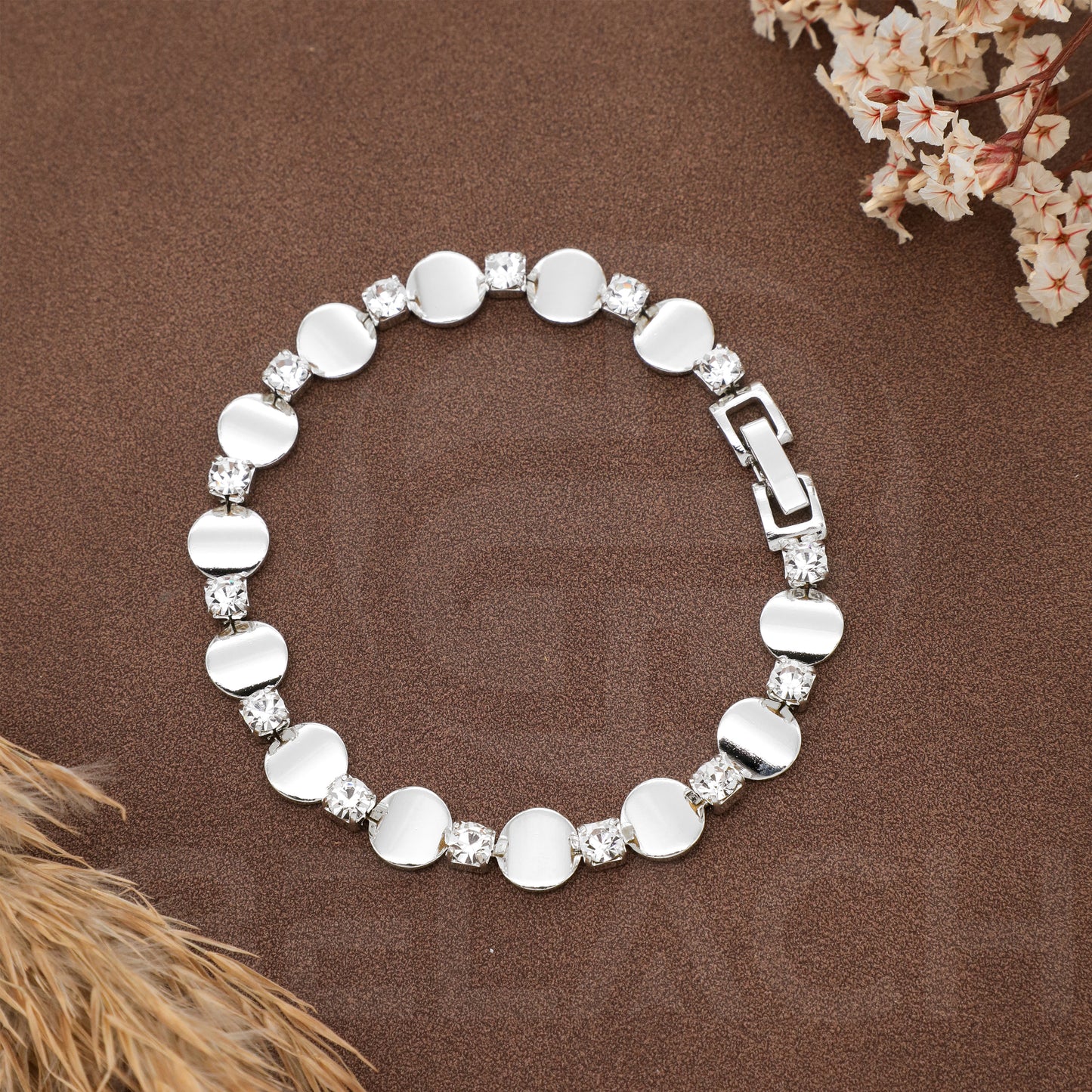 SILVER PLATED LUXURIES DIAMOND BRACELATE SPDB006