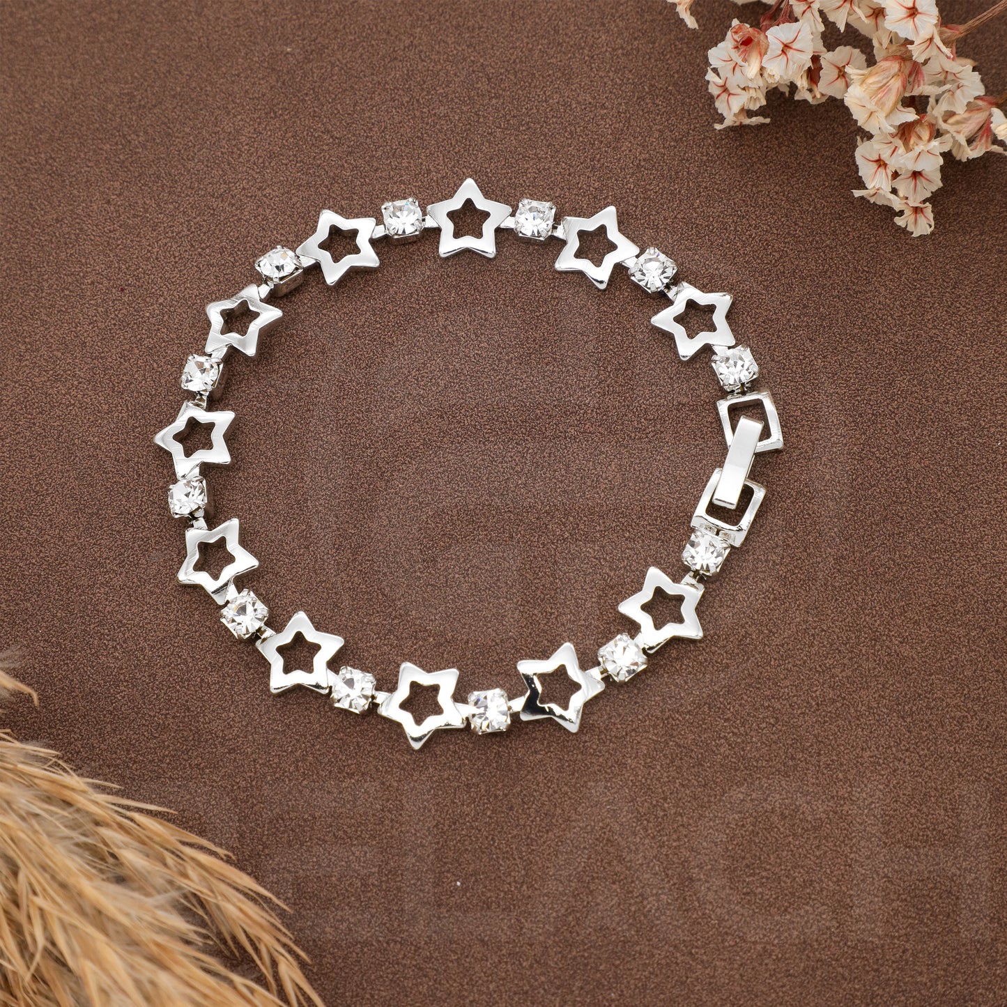 SILVER PLATED LUXURIES DIAMOND BRACELATE SPDB009