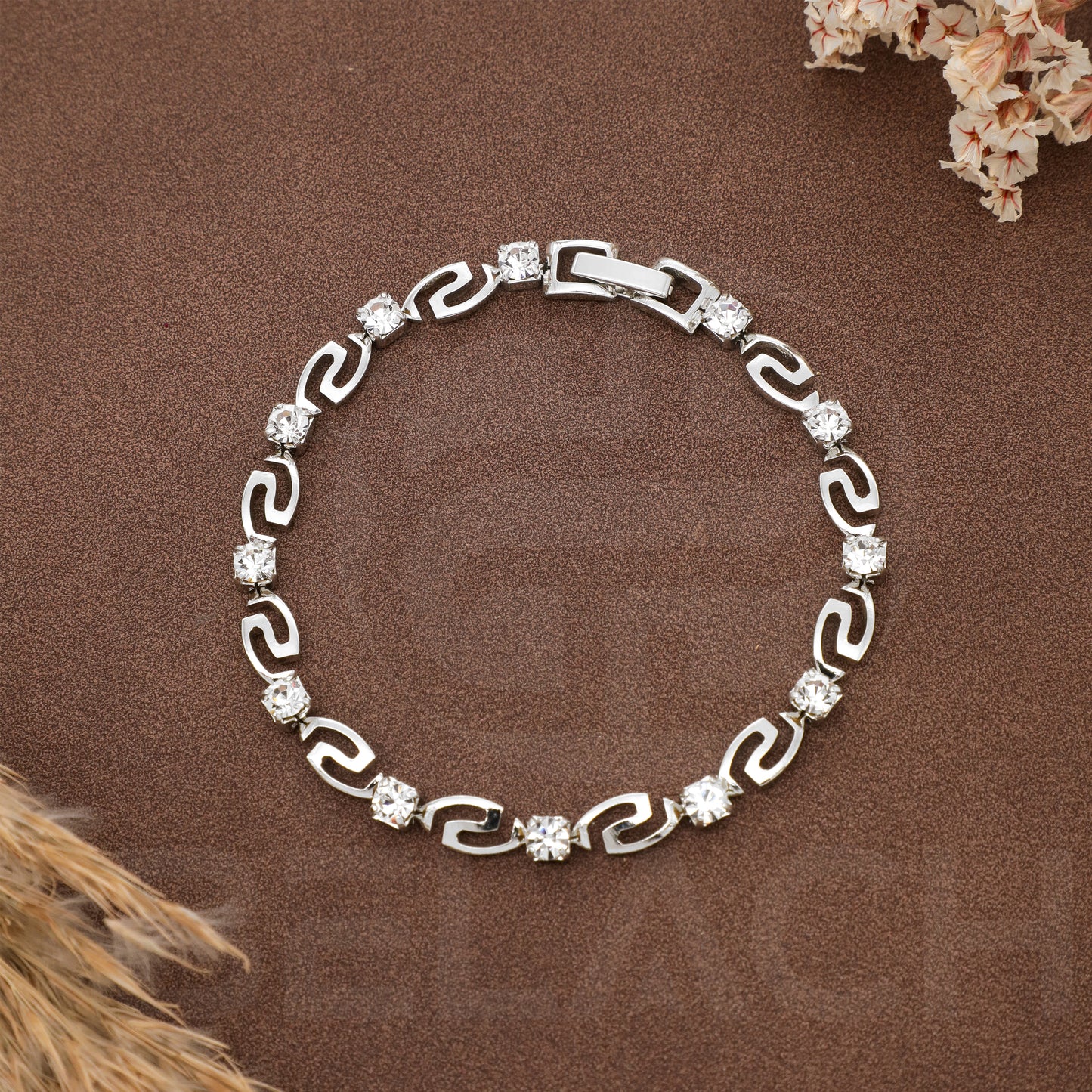 SILVER PLATED LUXURIES DIAMOND BRACELATE SPDB016