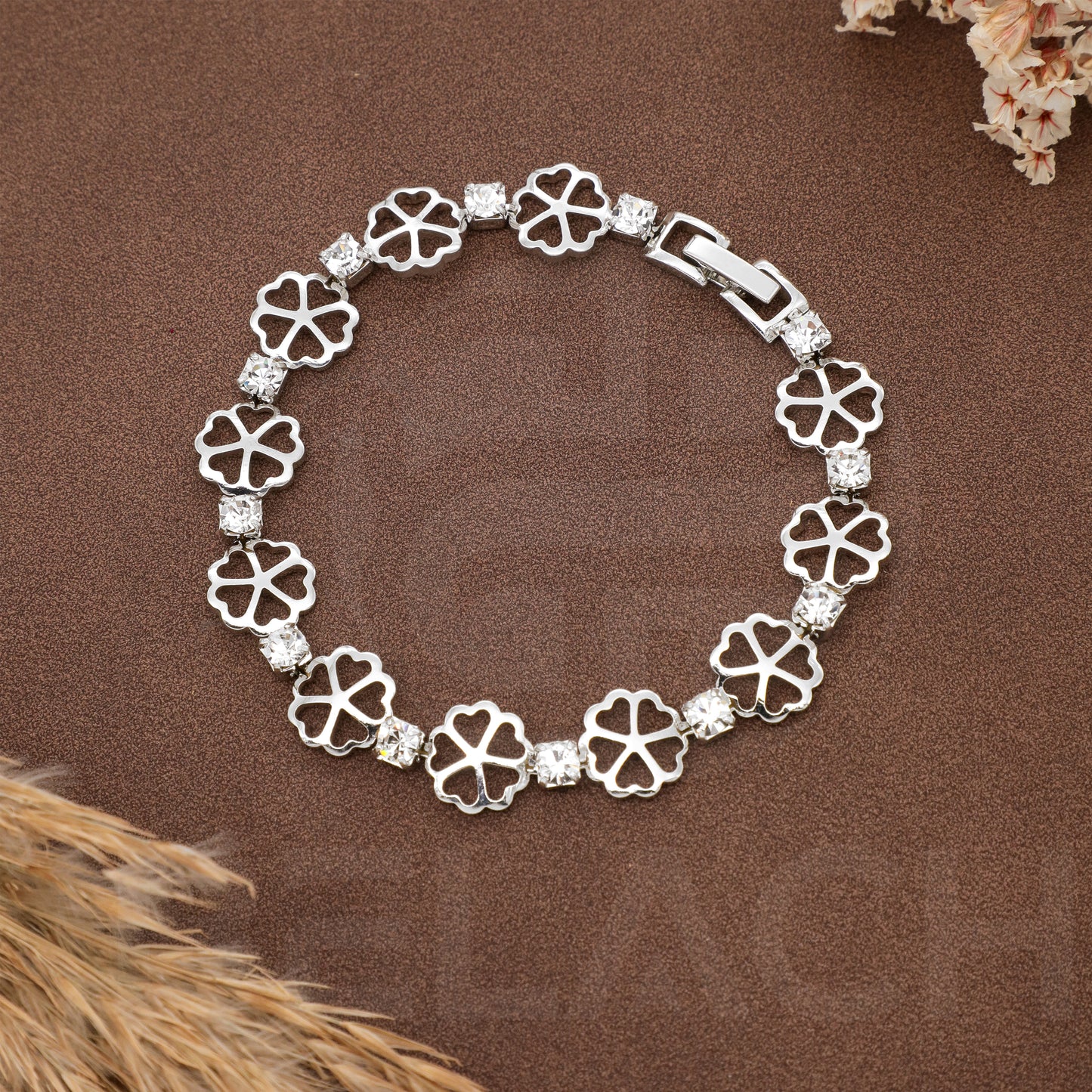SILVER PLATED LUXURIES DIAMOND BRACELATE SPDB017