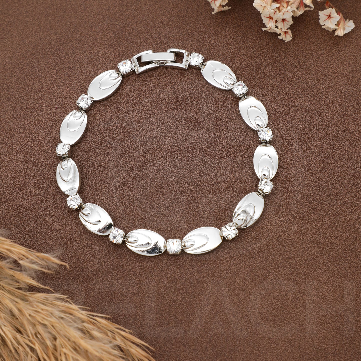 SILVER PLATED LUXURIES DIAMOND BRACELATE SPDB019