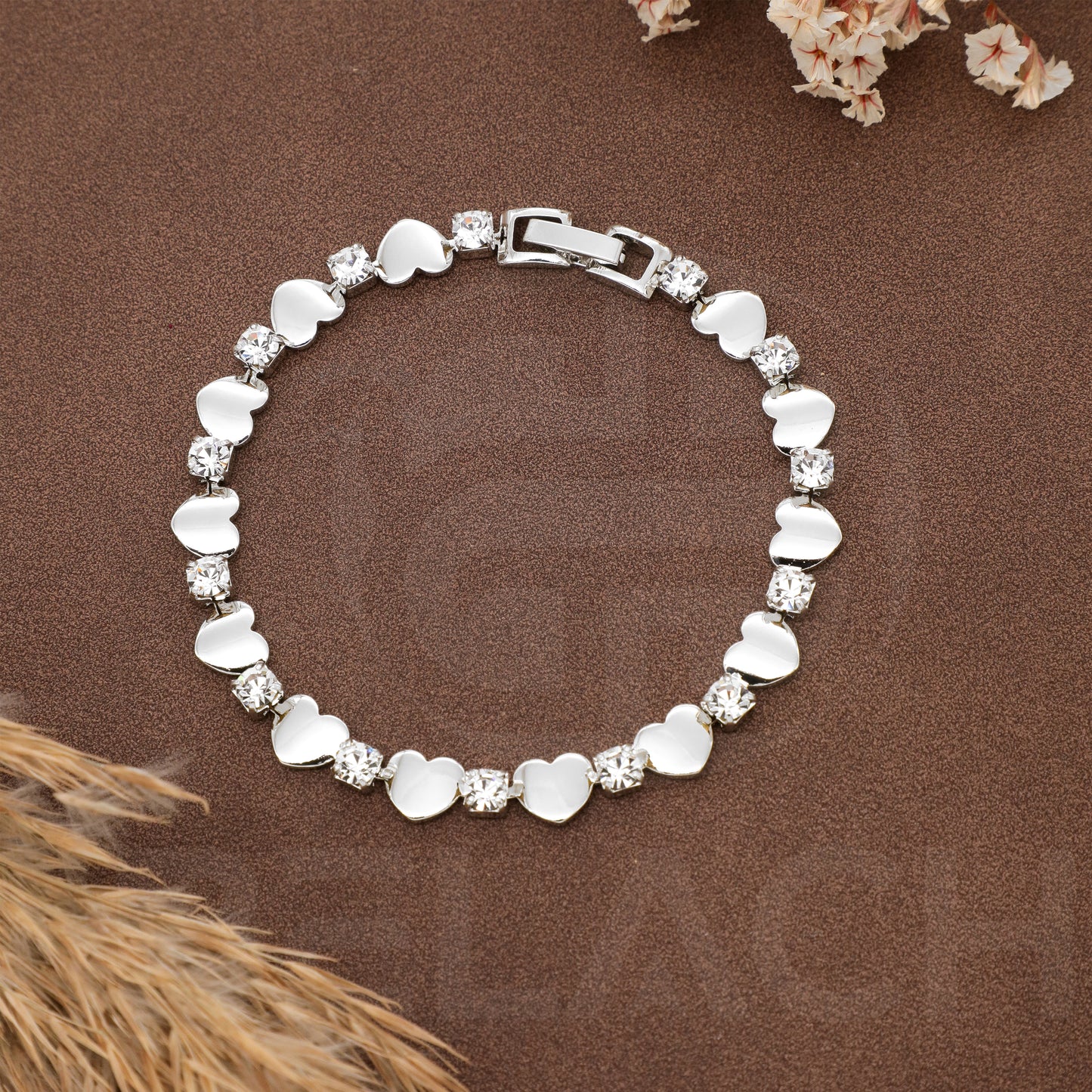 SILVER PLATED LUXURIES DIAMOND BRACELATE SPDB020