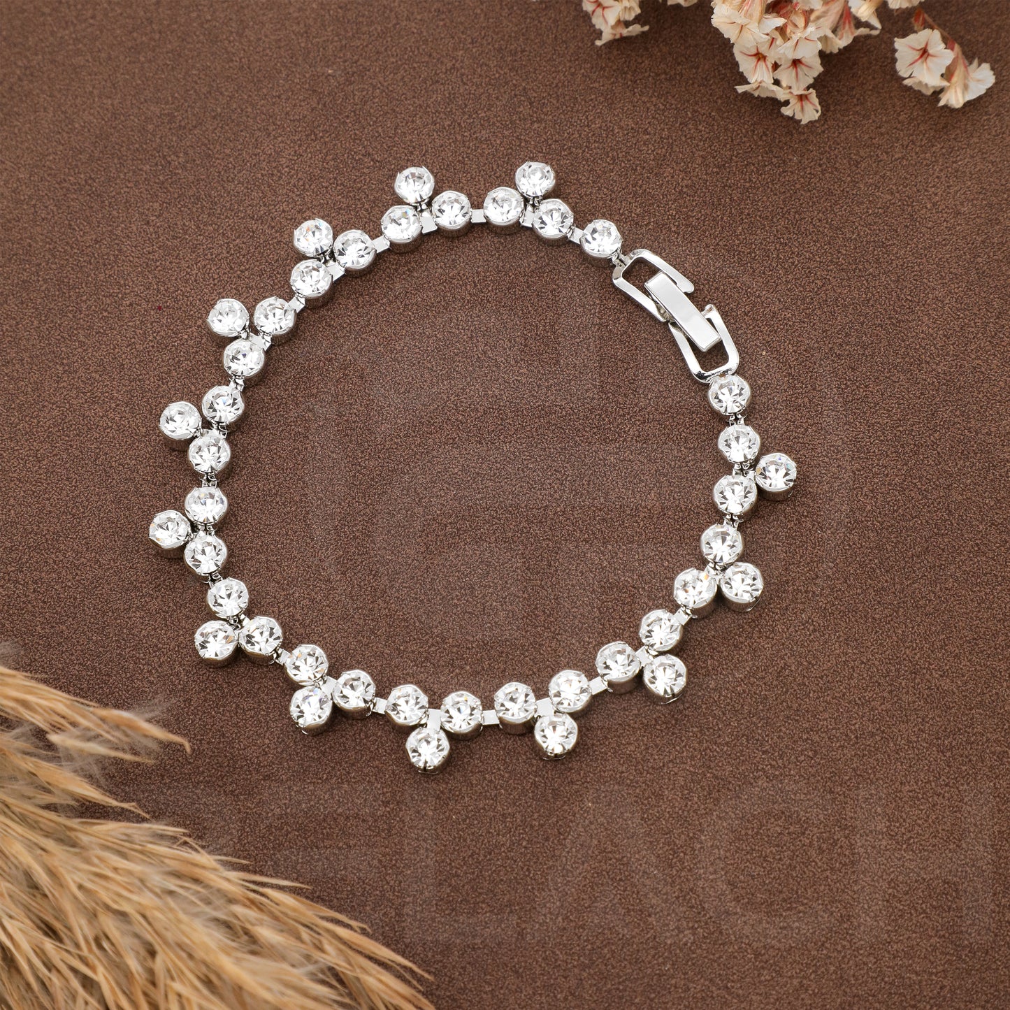 SILVER PLATED LUXURIES DIAMOND BRACELATE SPDB021