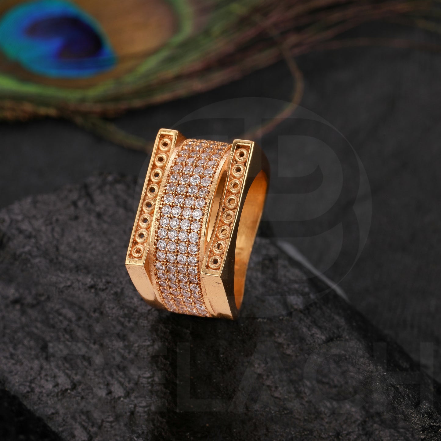 GOLD PLATED DIAMOND RING GPDR003