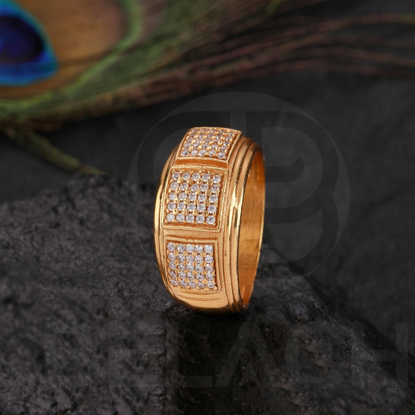 GOLD PLATED DIAMOND RING GPDR011