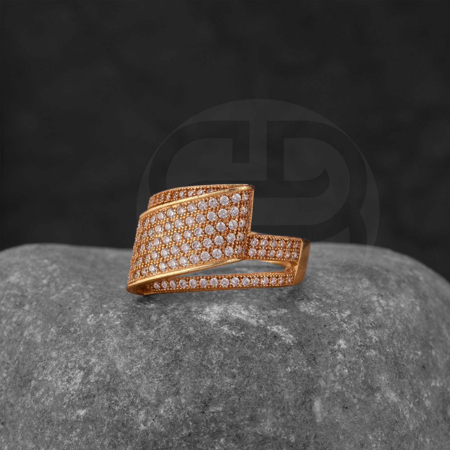 GOLD PLATED DIAMOND RING GPDR014