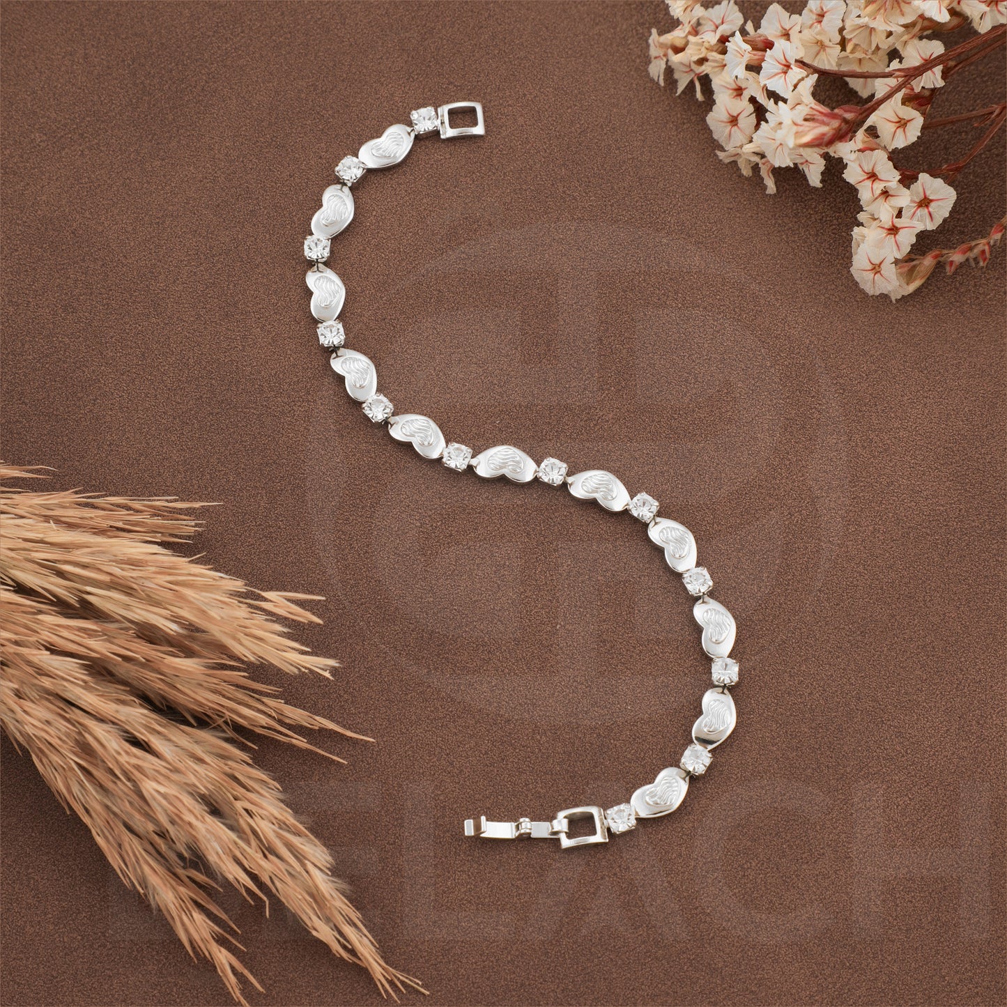SILVER PLATED LUXURIES DIAMOND BRACELATE SPDB004