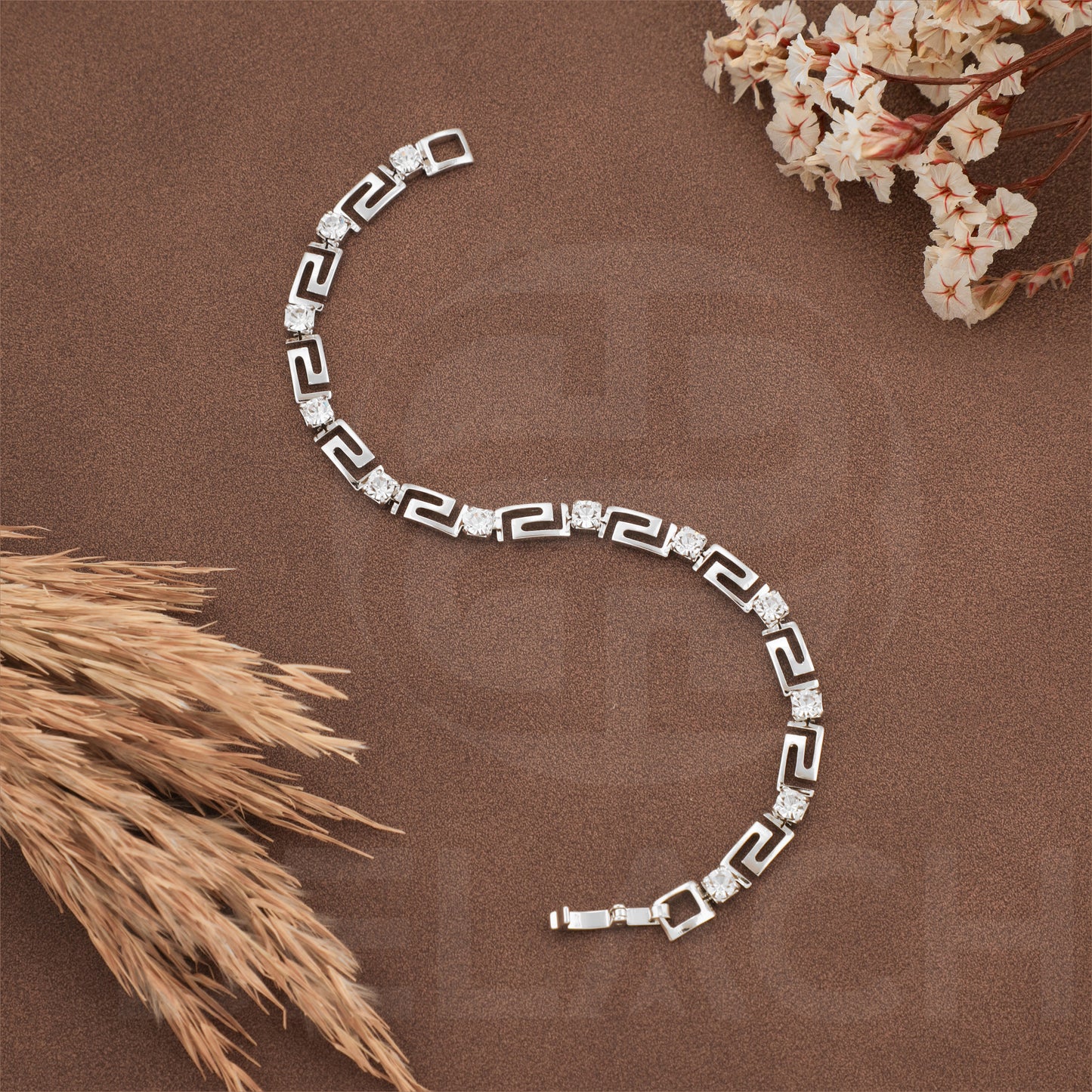 SILVER PLATED LUXURIES DIAMOND BRACELATE SPDB005