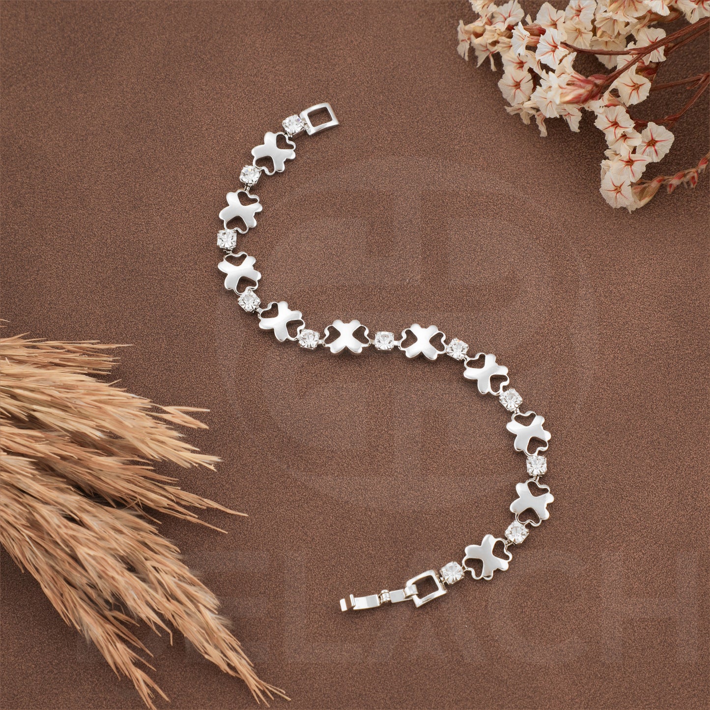 SILVER PLATED LUXURIES DIAMOND BRACELATE SPDB007