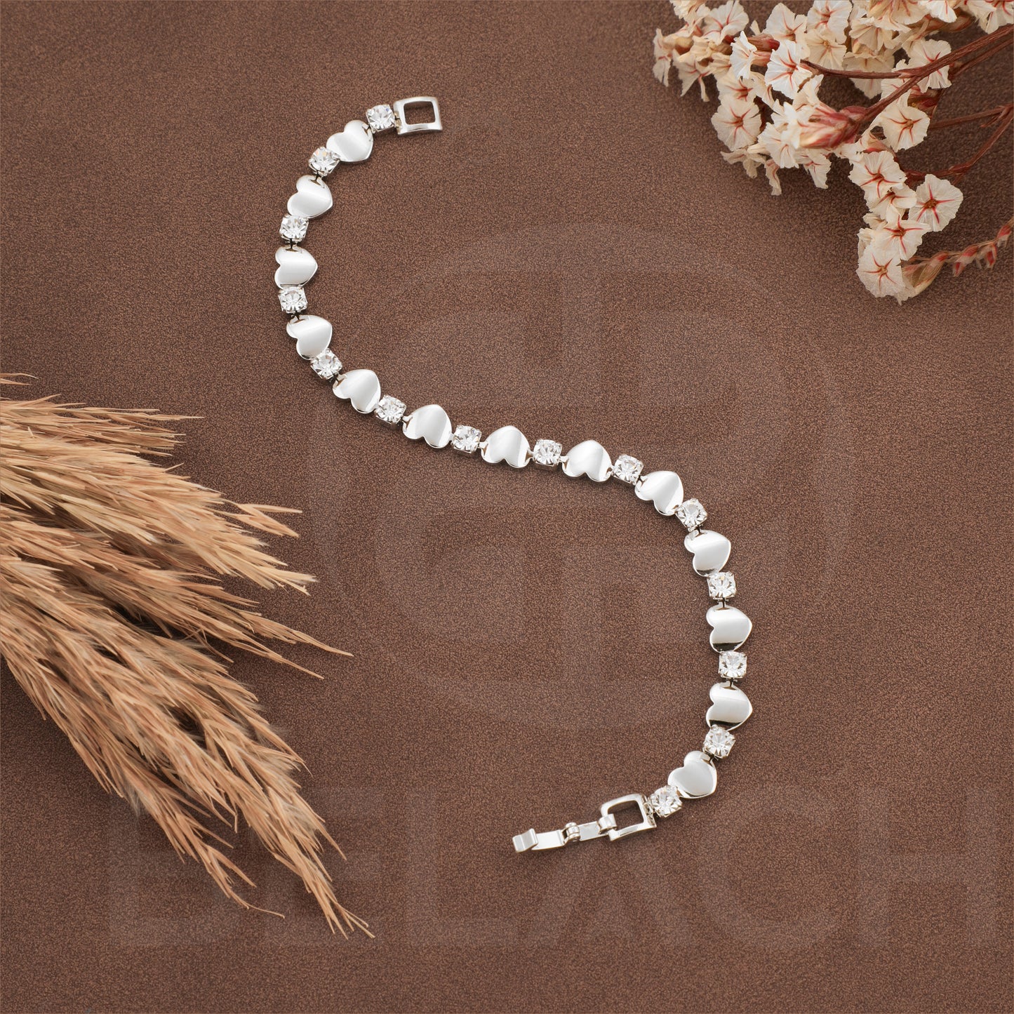 SILVER PLATED LUXURIES DIAMOND BRACELATE SPDB020