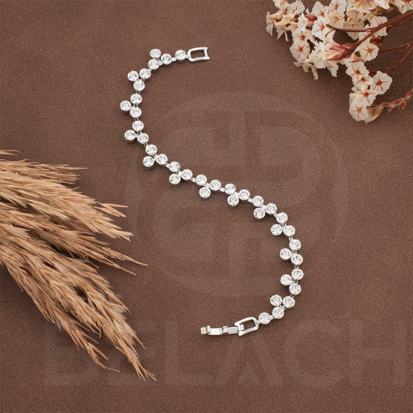 SILVER PLATED LUXURIES DIAMOND BRACELATE SPDB021