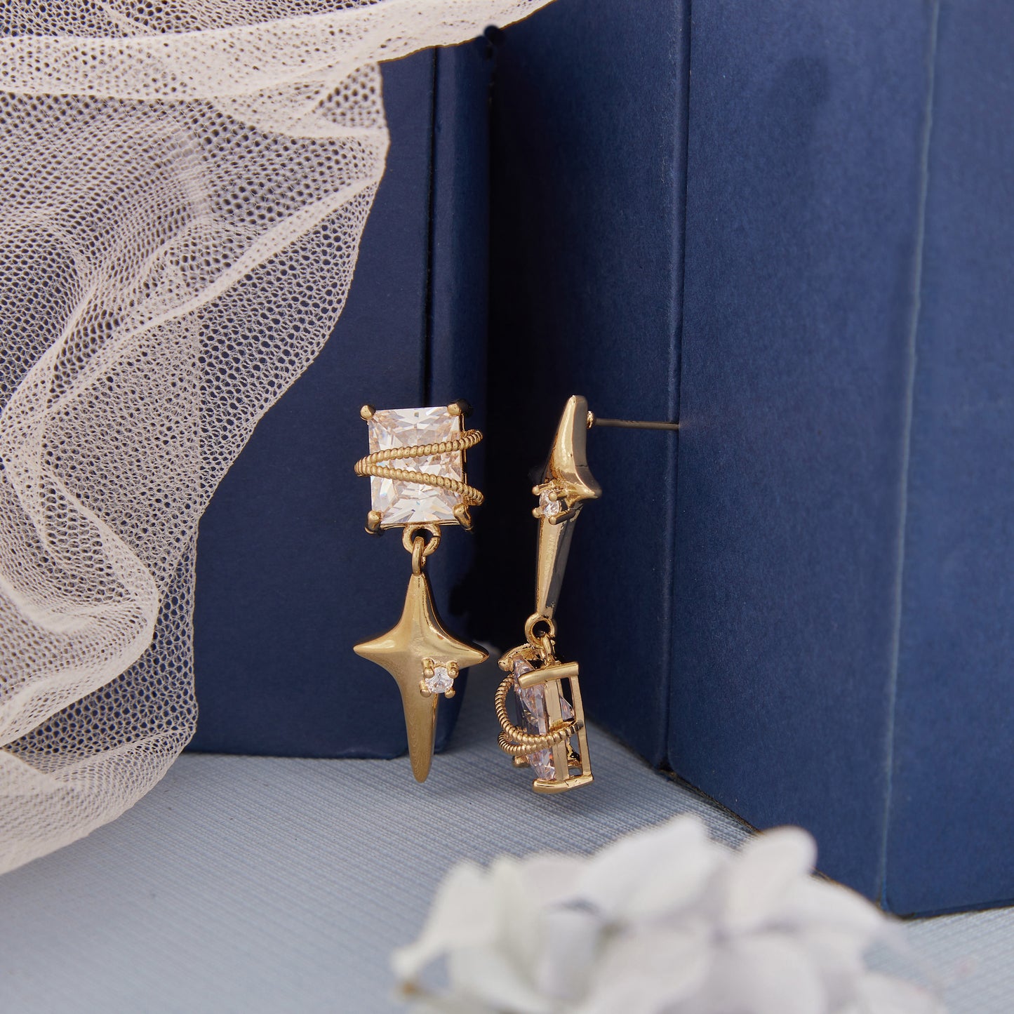 Gold Plated Luxuries Diamond Earrings GPER038