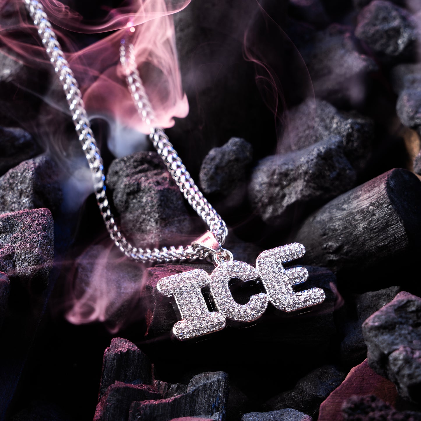 Ice Spice Silver chain With Diamond Pedant