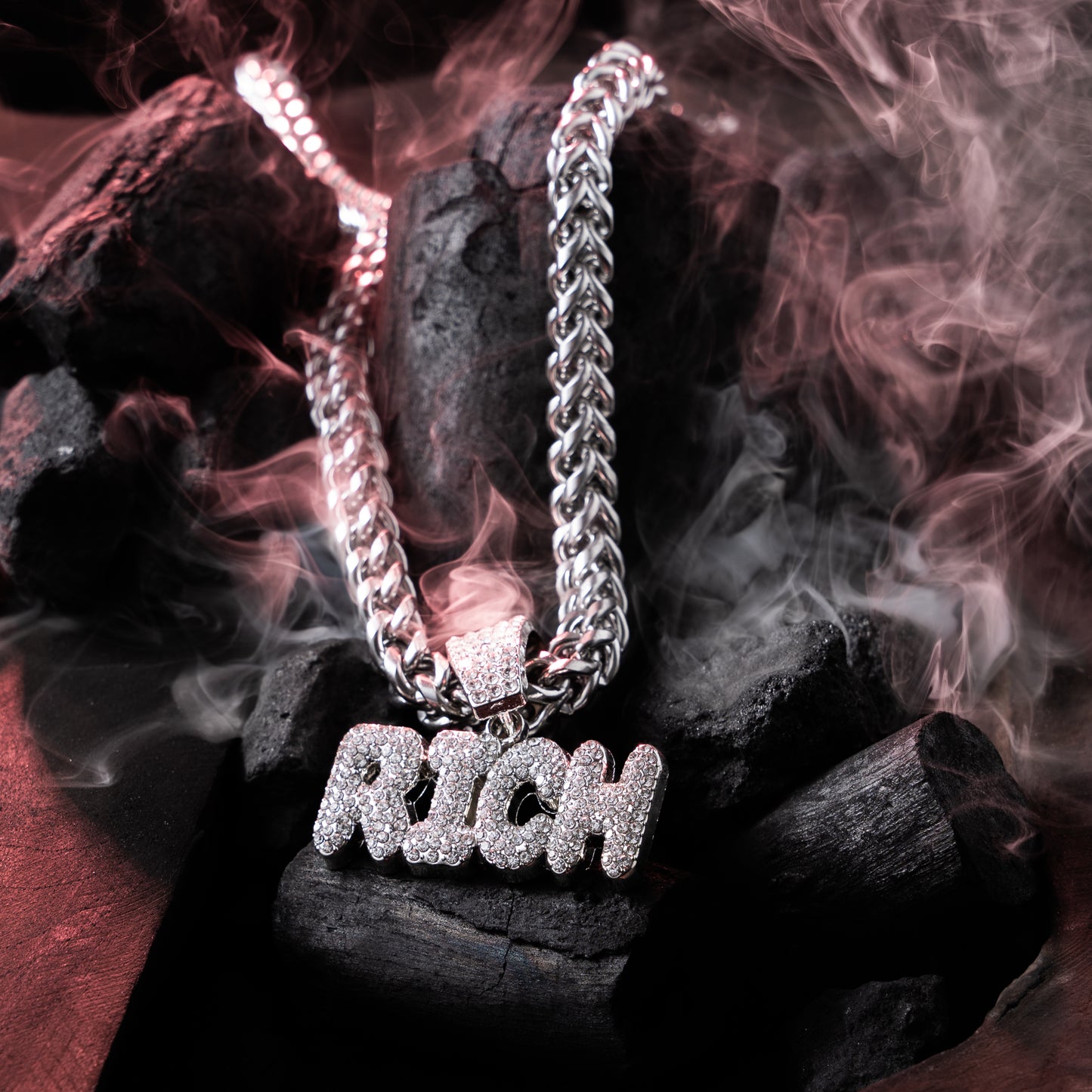 Rich Silver chain With Diamond Pedant SPCP043