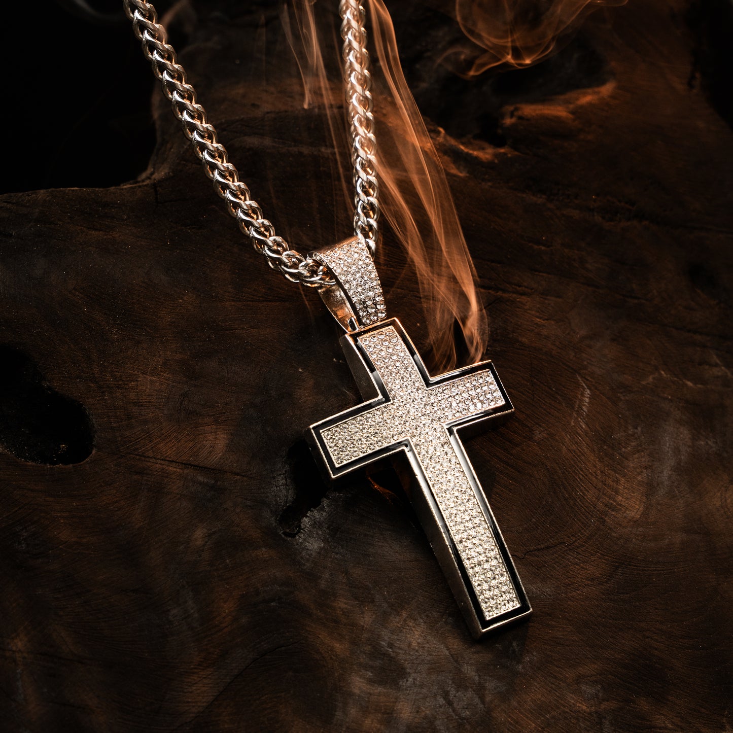 Godfather Silver chain With Diamond Pedant SPCP017