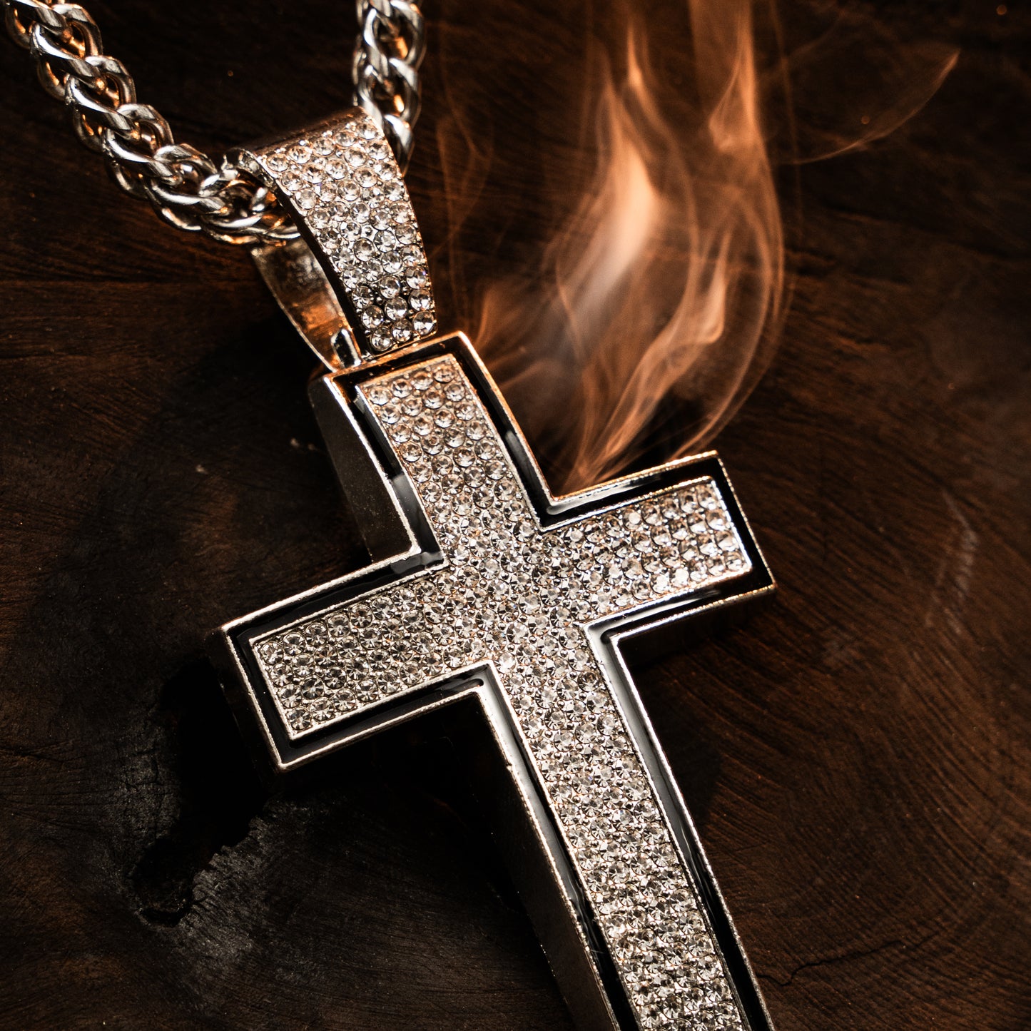 Godfather Silver chain With Diamond Pedant SPCP017