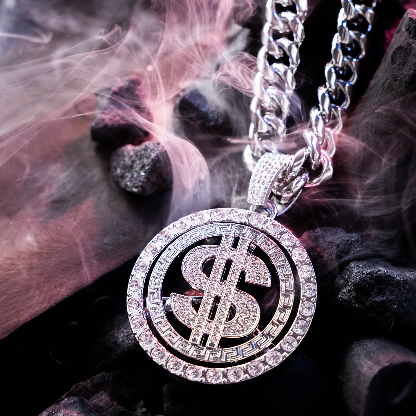Doller Club Silver chain With Diamond Pedant