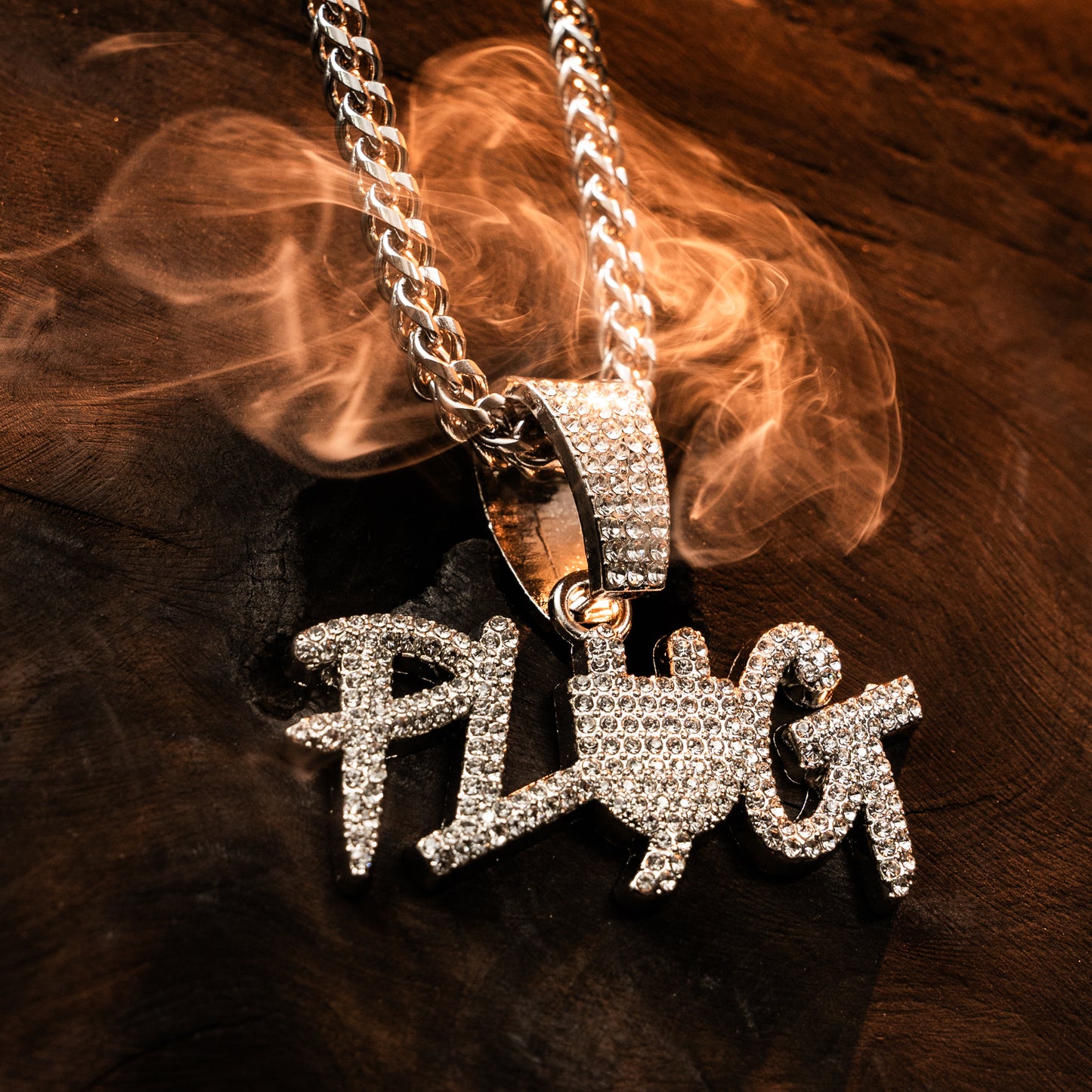 Plug Spark Silver chain With Diamond Pedant SPCP051