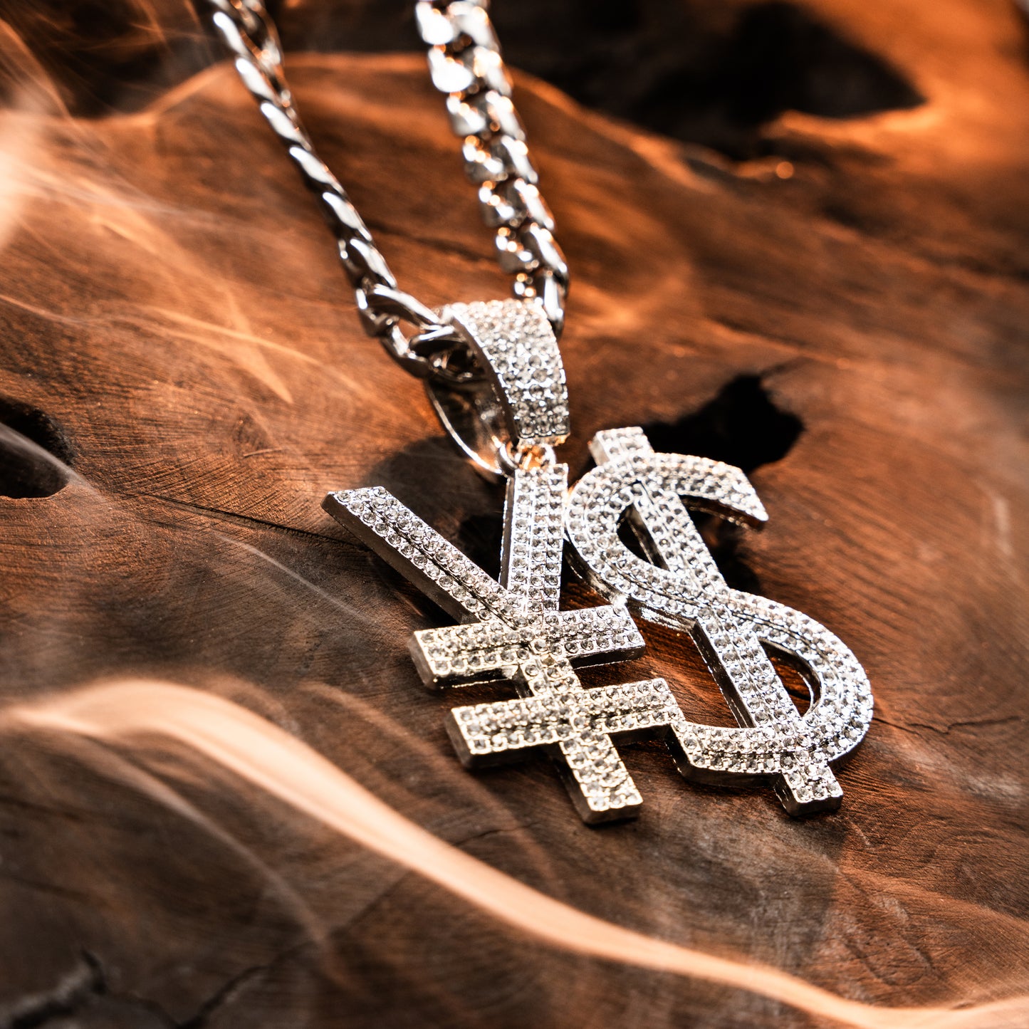 Yen Daller Silver chain With Diamond Pedant SPCP055
