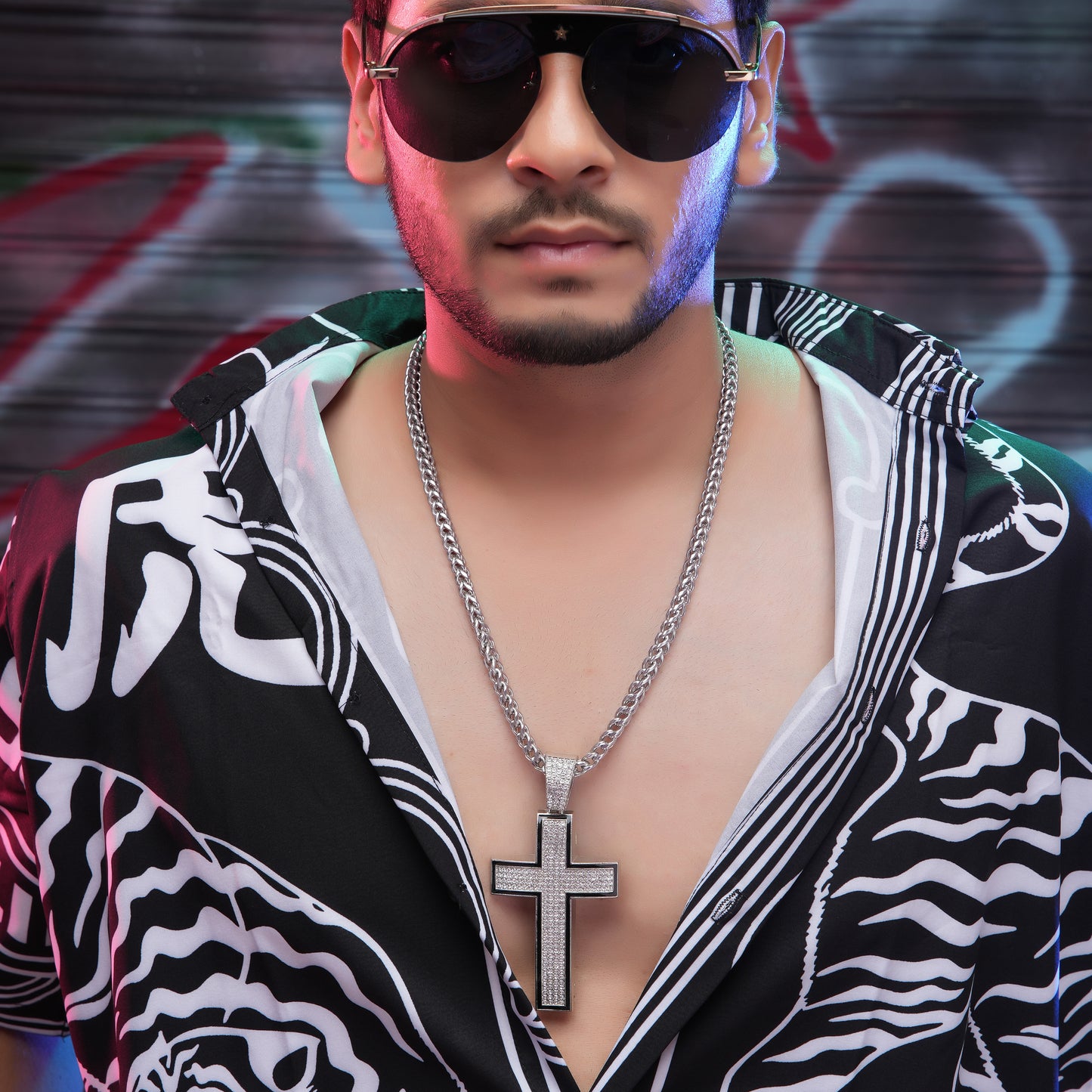 Godfather Silver chain With Diamond Pedant SPCP017