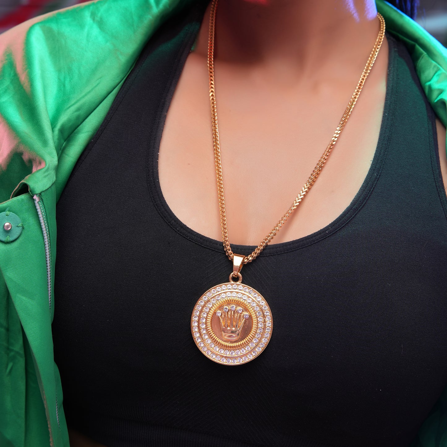 Diamond King Gold chain With Diamond Pedant