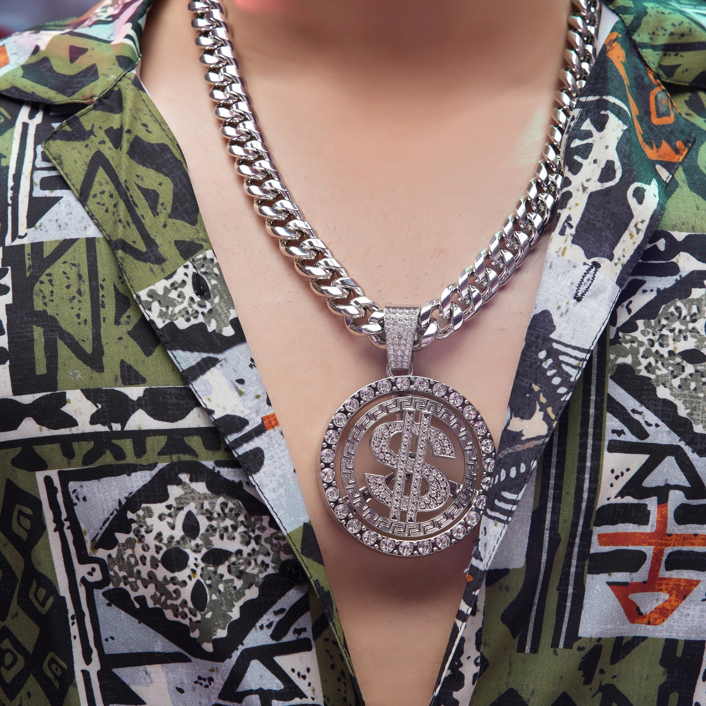 Doller Club Silver chain With Diamond Pedant