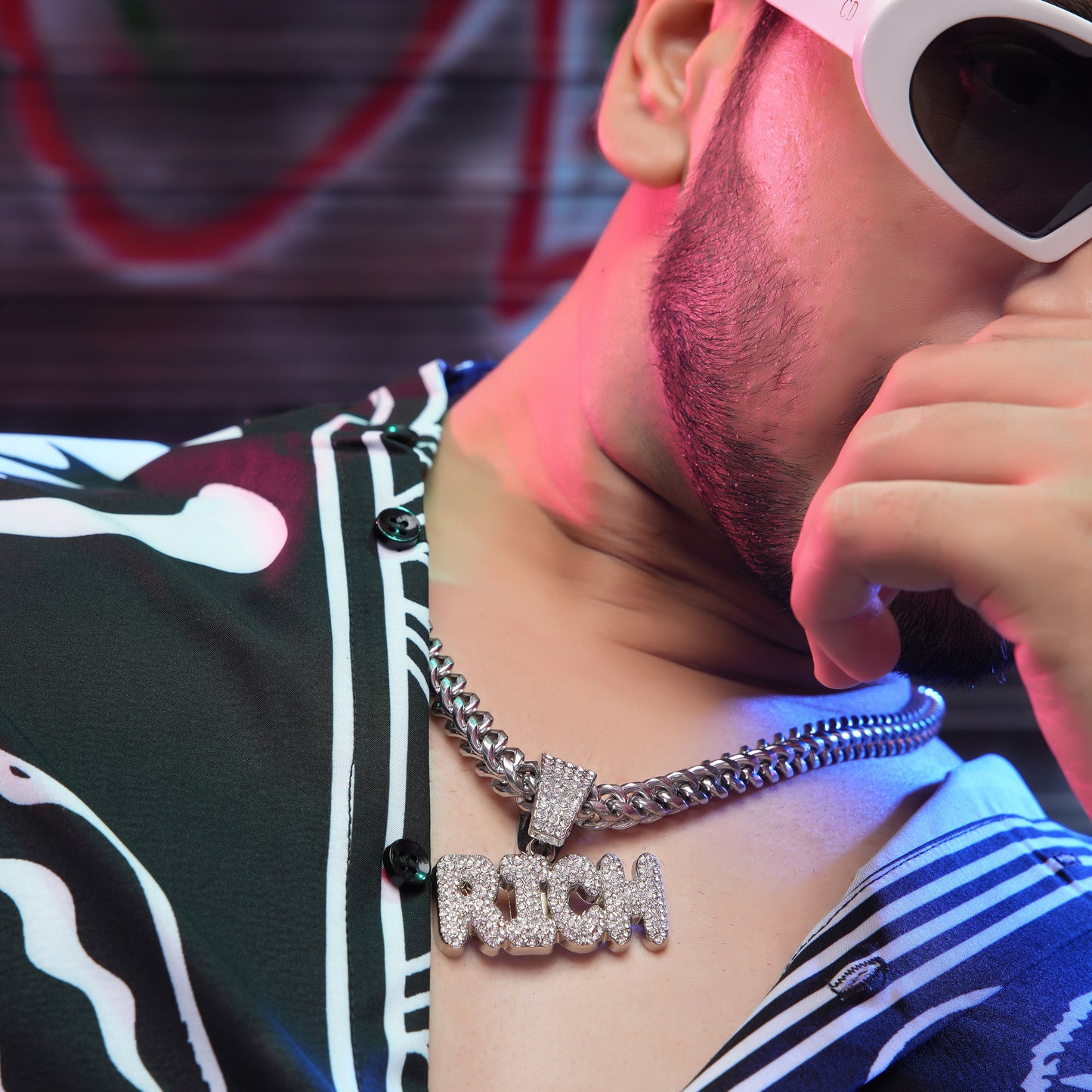 Rich Silver chain With Diamond Pedant SPCP043